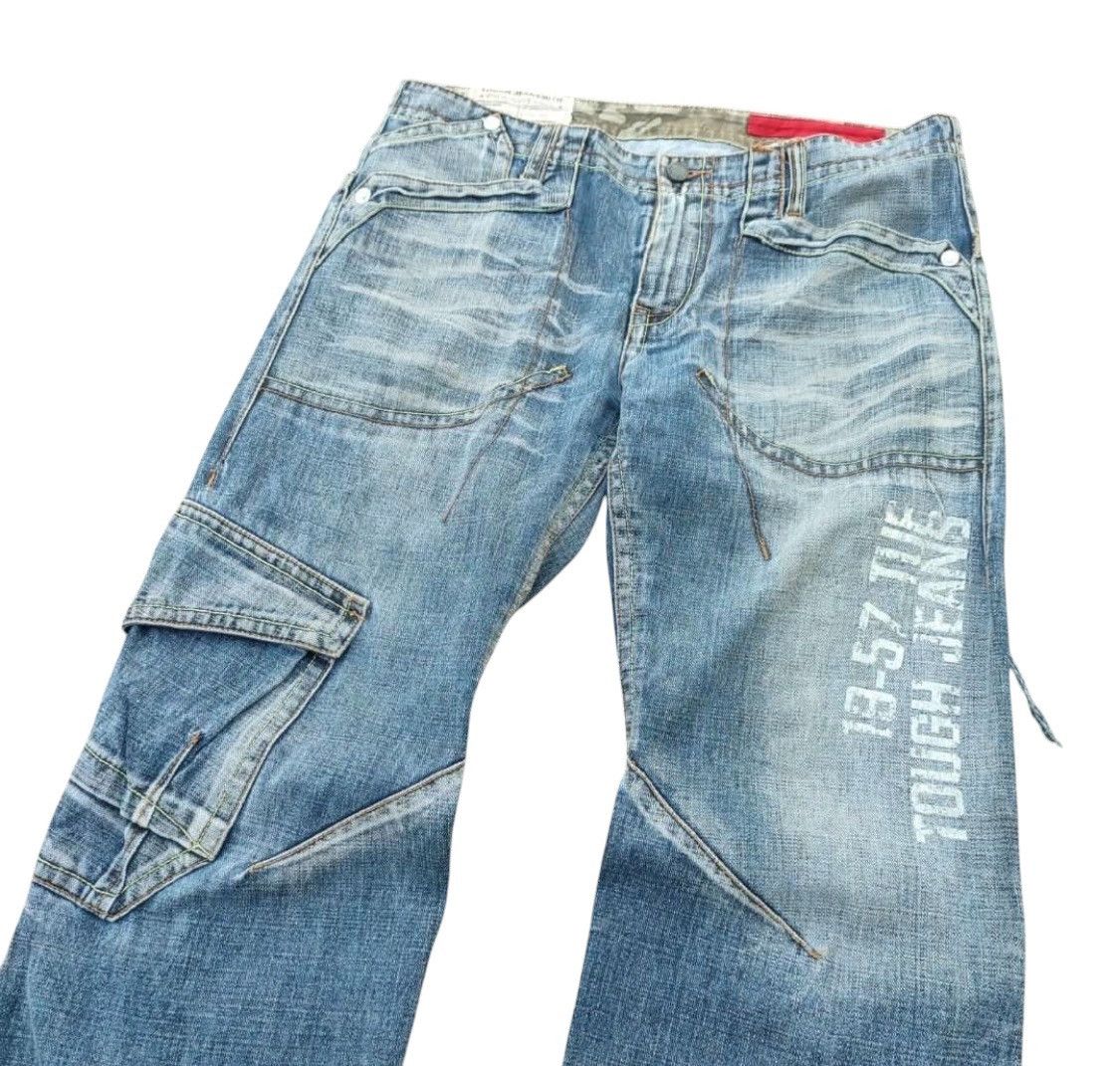 Le Grande Bleu (L.G.B.) Y2K Tough Jeansmith half pocket cargo jeans Size US 35 - 3 Thumbnail