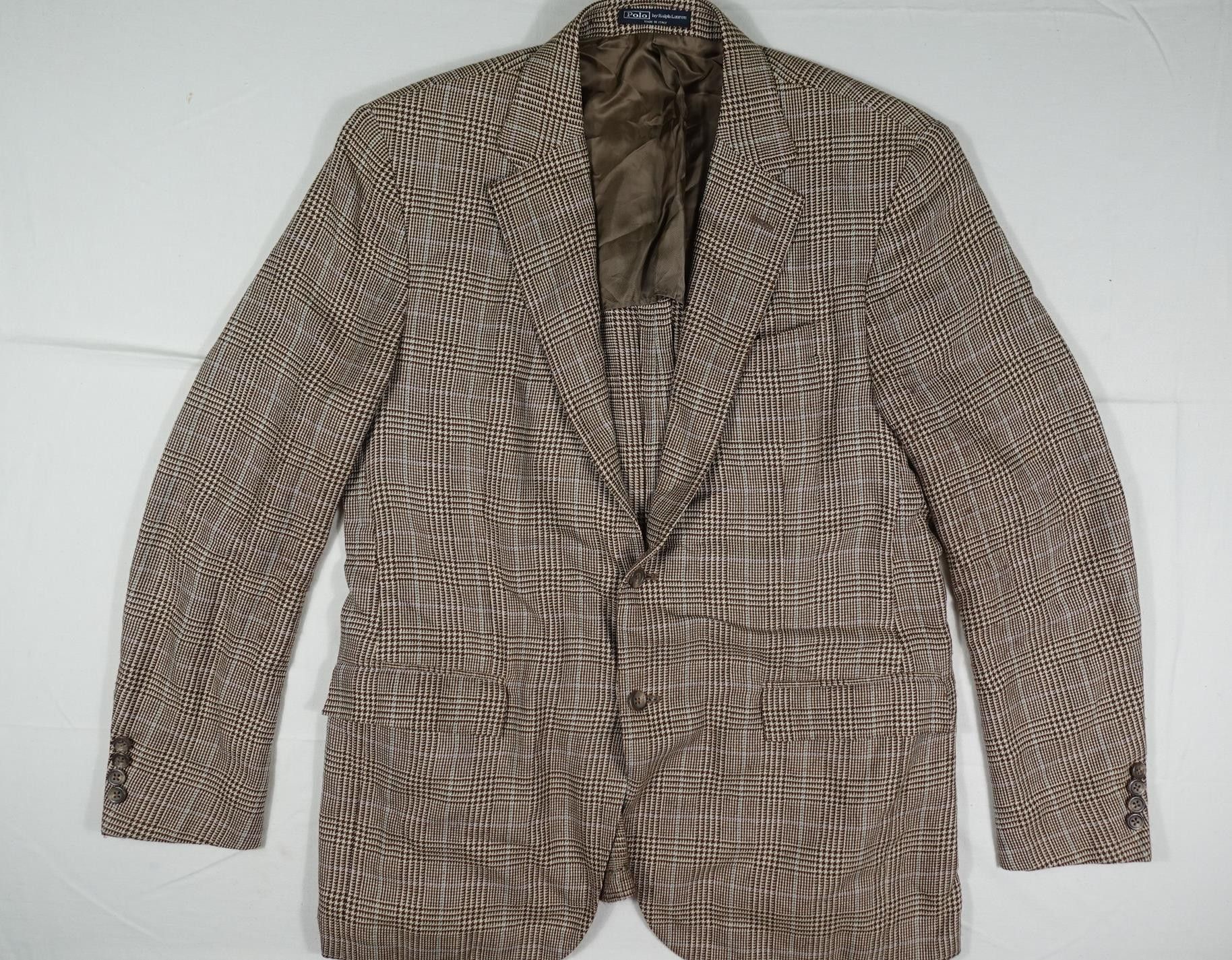 Polo Ralph Lauren Polo Ralph Lauren Blazer Jacket Coat Herringbone Silk 54 Size 54R - 1 Thumbnail