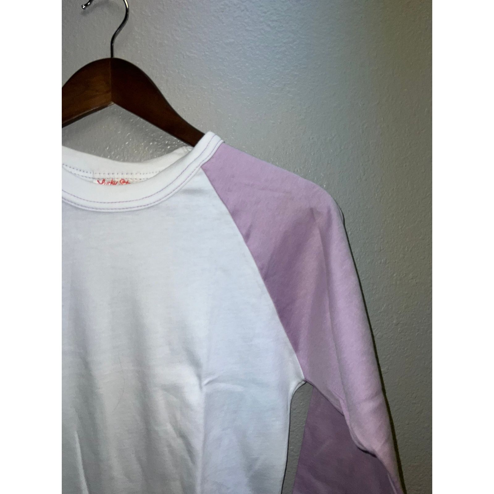 Vintage 80s Women's Vintage Lucky Star Light Purple Raglan Shirt M Size M / US 6-8 / IT 42-44 - 2 Thumbnail