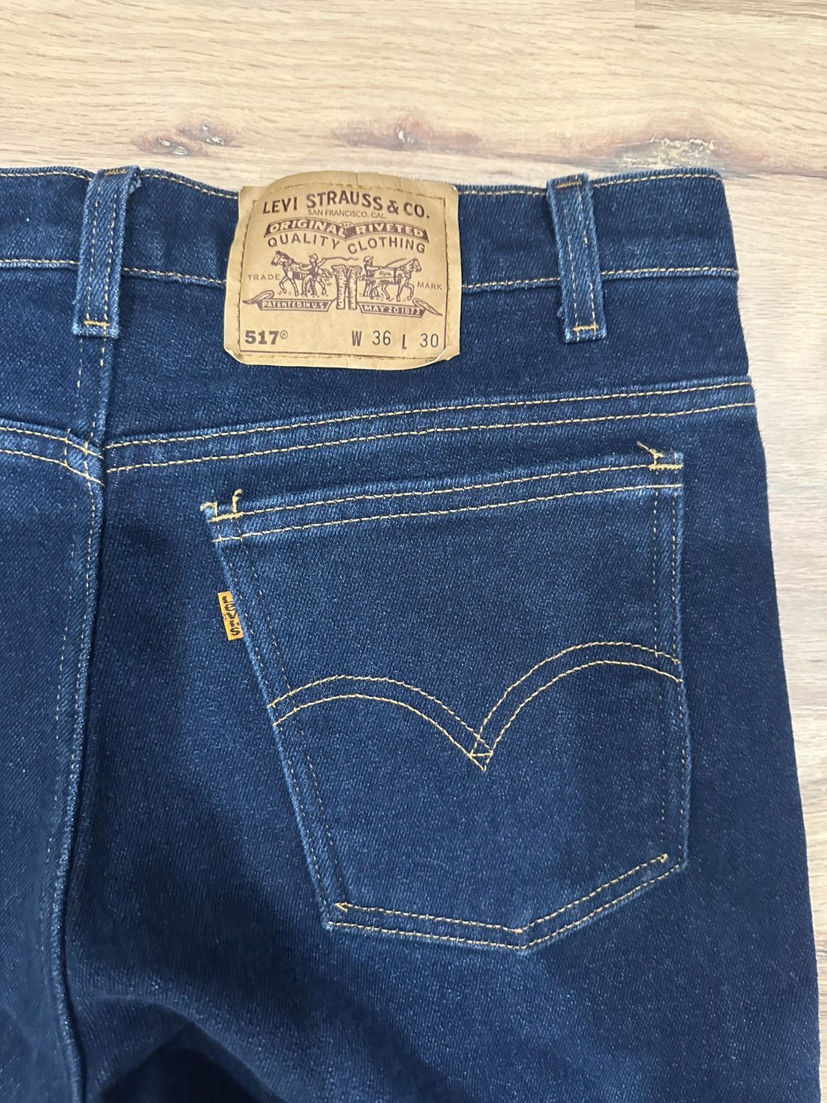 Levi's Vintage 90s Levis Orange Tab 517 Poly Cotton Bootcut 34x29 Size US 34 / EU 50 - 9 Thumbnail