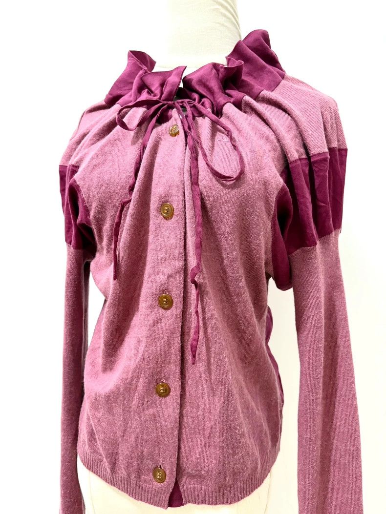 Vivienne Westwood Vivienne Westwood Pink patchwork petal collar sweater Size M / US 6-8 / IT 42-44 - 2 Thumbnail