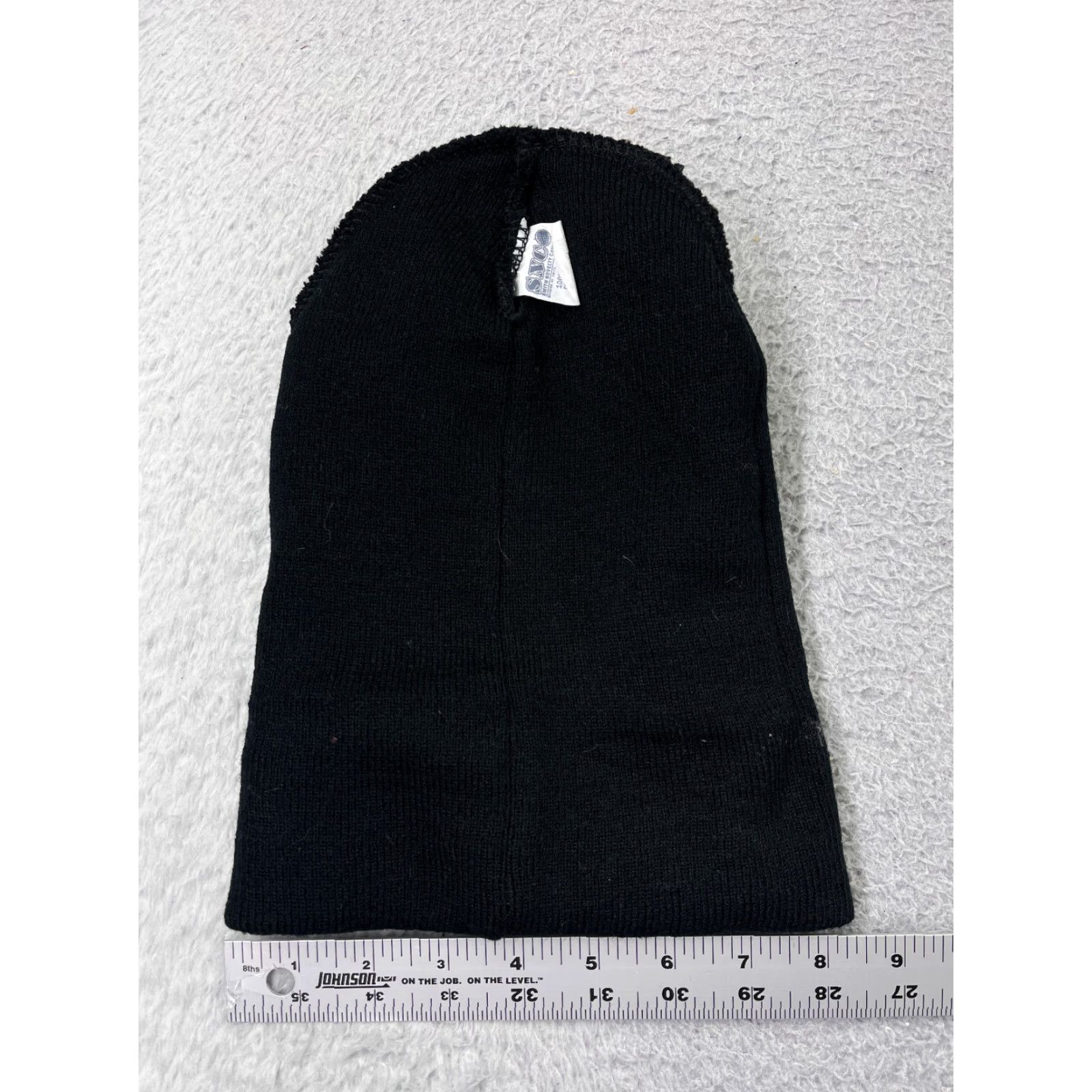 Vintage Smith Novelty Company Beanie Hat Adult One Size Black Knit Acrylic Logo Ski Beanie Mens Winter Season Size ONE SIZE - 5 Thumbnail