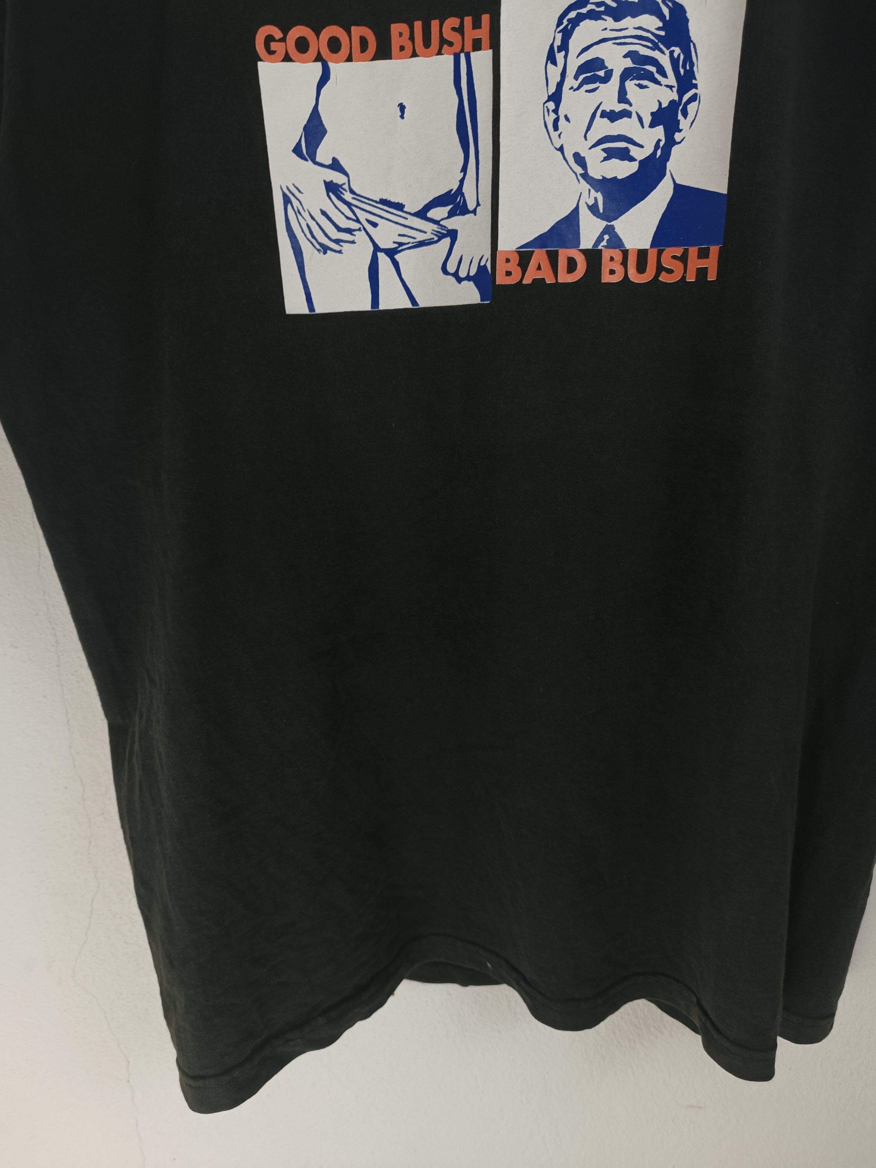 Vintage VINTAGE 2000s GOOD BUSH BAD BUSH G.W.BUSH PARODY WAR FUNNY Size US M / EU 48-50 / 2 - 6 Thumbnail