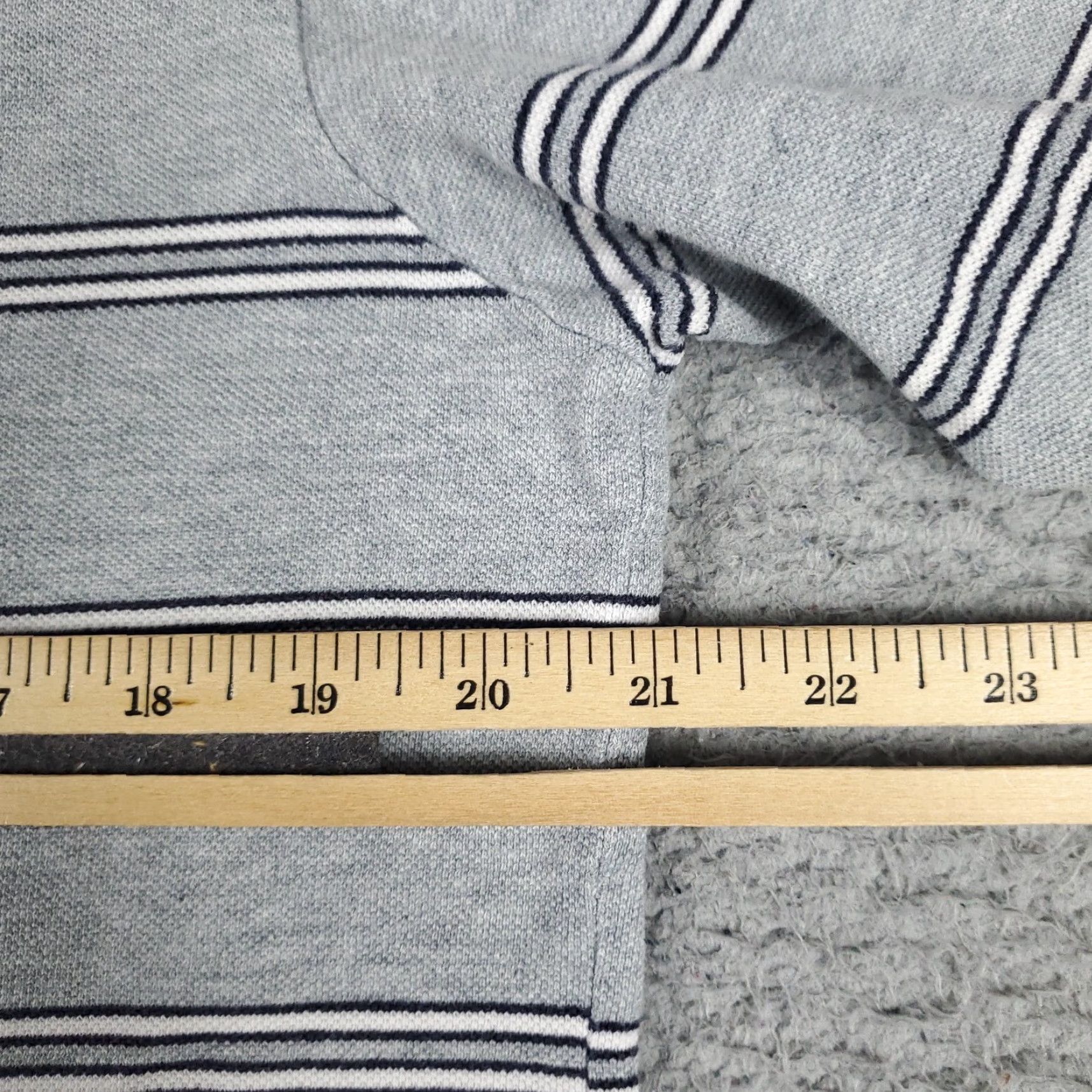 Nautica Nautica Polo Shirt Mens Medium Gray Striped Casual Short Sleeve Size US M / EU 48-50 / 2 - 6 Thumbnail