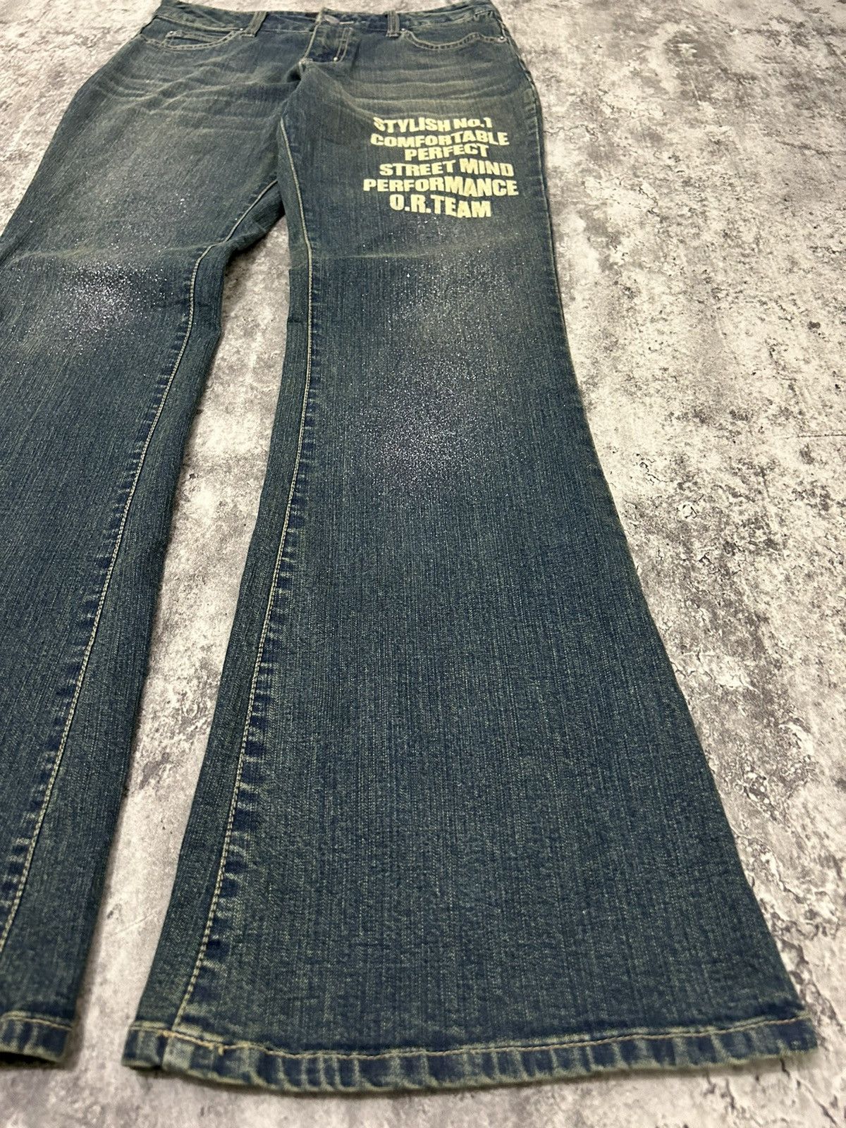 If Six Was Nine Vintage Oririn Gliter Flare Jeans Size US 28 / EU 44 - 8 Thumbnail