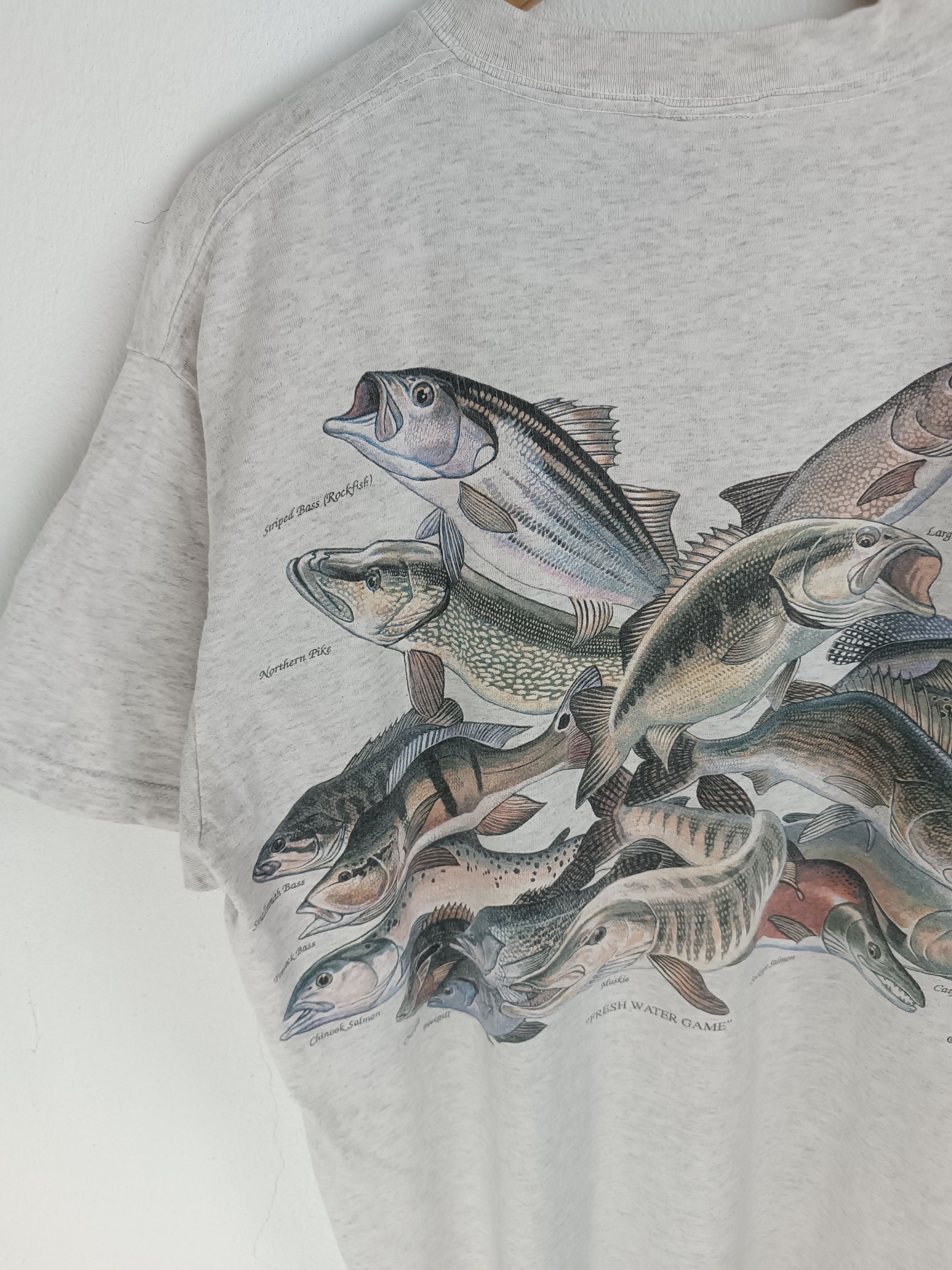 Vintage VINTAGE 90'S FRESH WATER GAME ENVIROMENTAL INC ARTWEAR Size US XL / EU 56 / 4 - 14 Thumbnail
