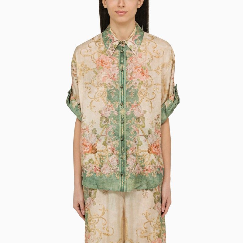 image of Zimmermann August Multicoloured Silk Shirt Size 3, Women's