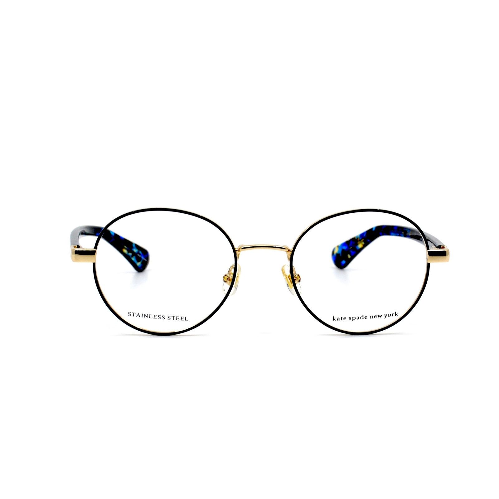 Kate Spade NEW KATE SPADE MARCIANN LKS BLUE GOLD EYEGLASSES FRAME Size ONE SIZE - 4 Thumbnail