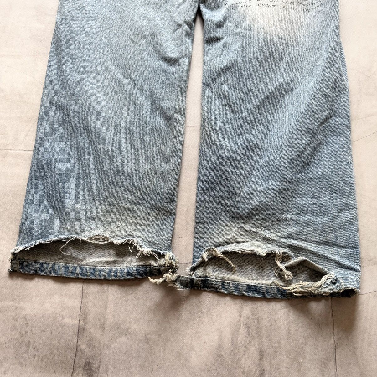 Makaveli 2Pac Makavelli Wu-Tang Rap Big Logo Distressed Poem Jeans Size US 34 / EU 50 - 11 Thumbnail