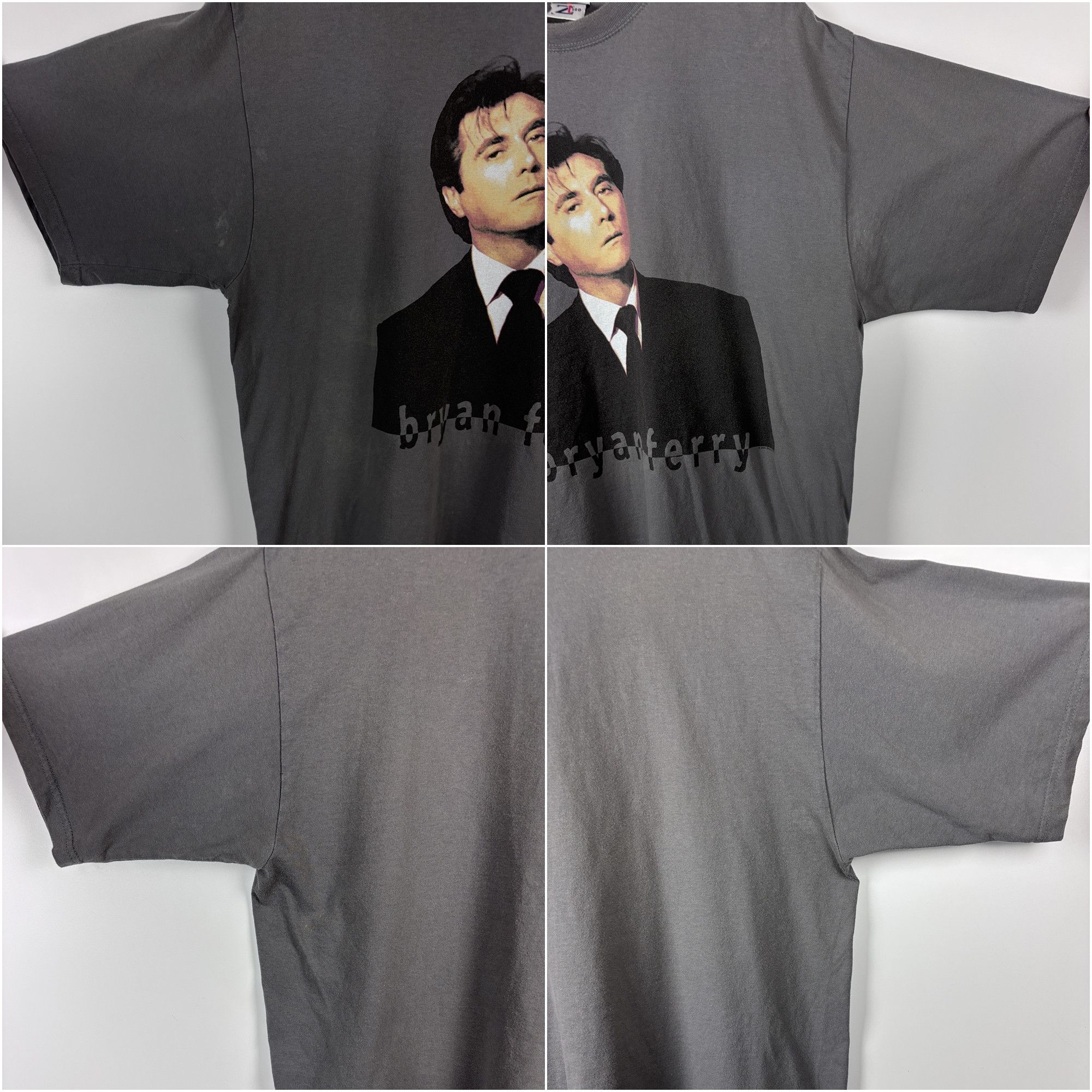 Band Tees × Jerzees × Vintage Vintage Bryan Ferry 2004 T-Shirt Jerzees Gray Mens Size L Size US L / EU 52-54 / 3 - 2 Thumbnail