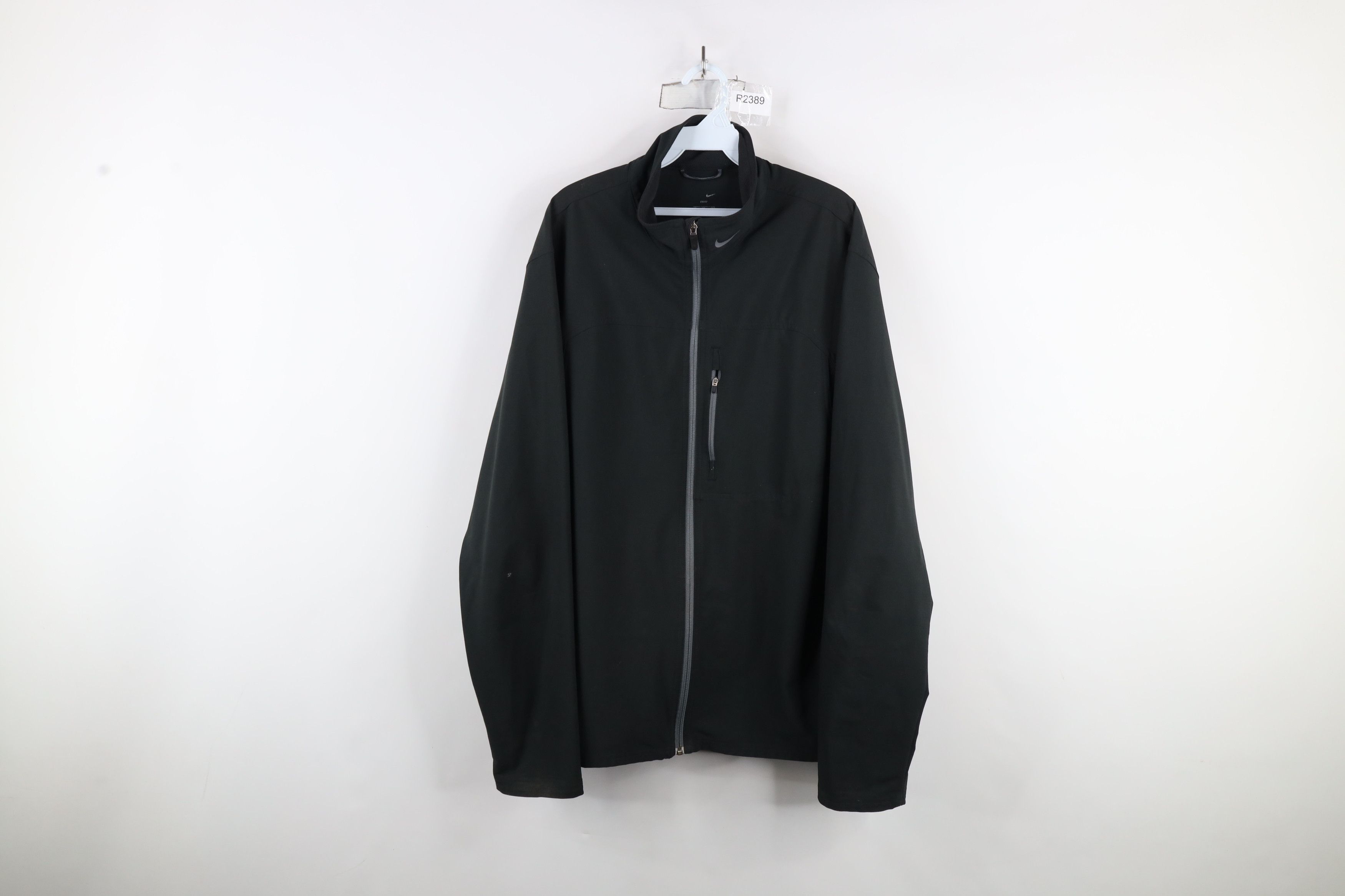 Nike × Vintage Vintage Nike Travis Scott Mini Swoosh Full Zip Jacket Black Size US XL / EU 56 / 4 - 1 Thumbnail