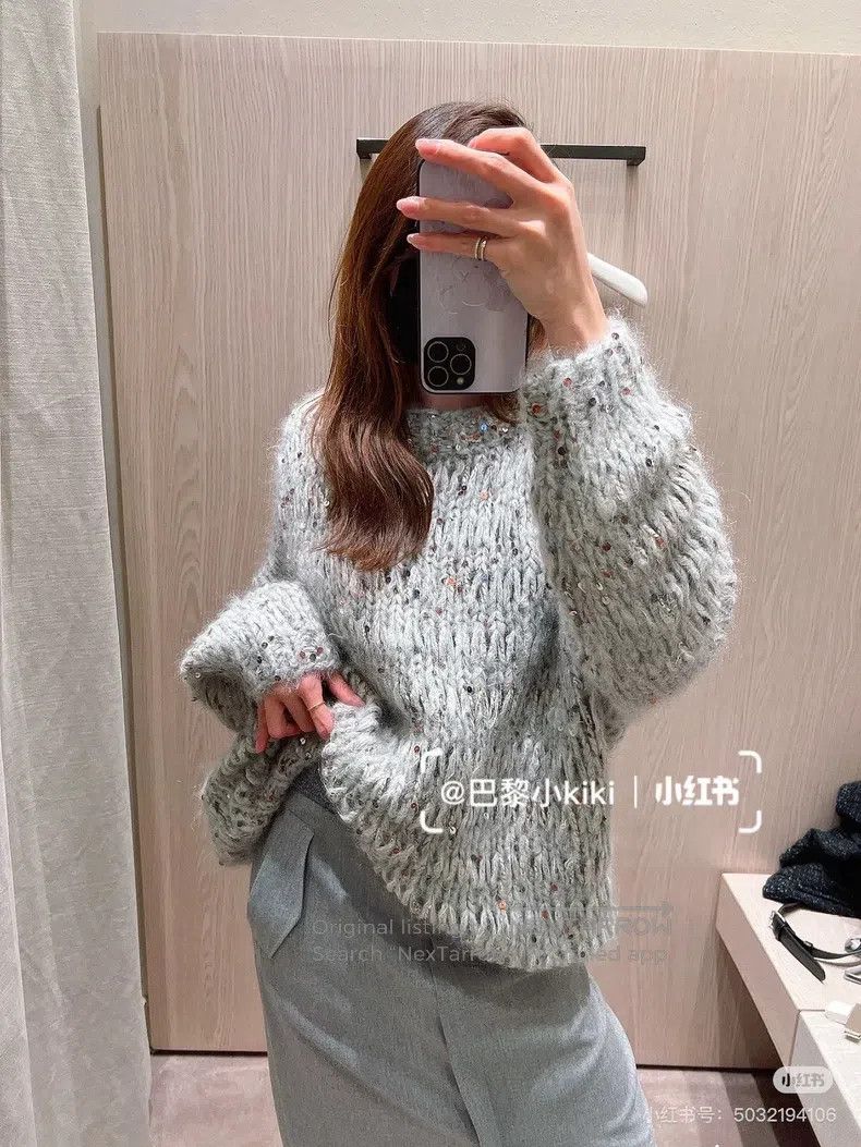 Brunello Cucinelli Brunello Cucinelli Glitter Opera Sweater Size S / US 4 / IT 40 - 7 Thumbnail