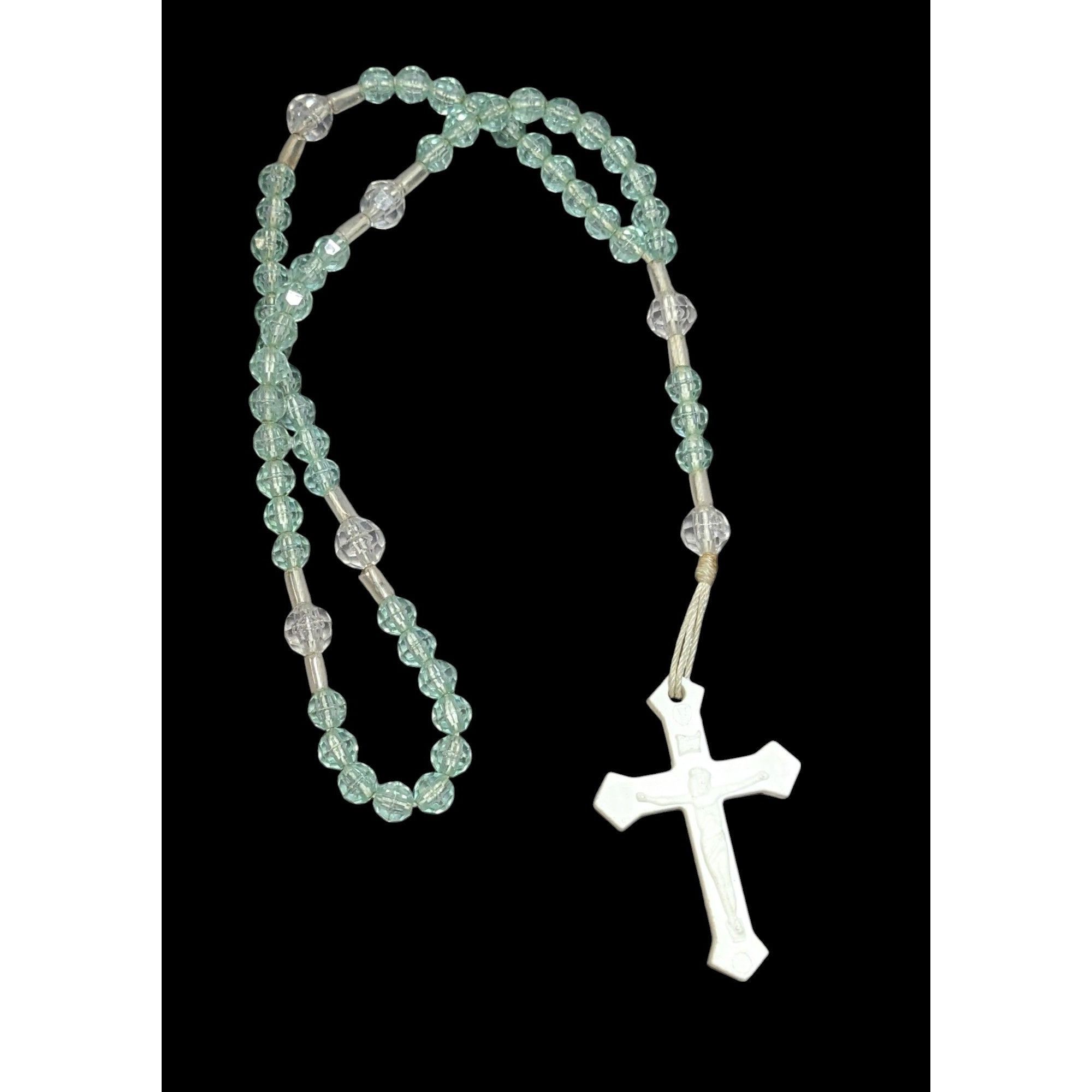 Other Blue And White Faceted Plastic Beaded Rosary Size ONE SIZE - 1 Thumbnail