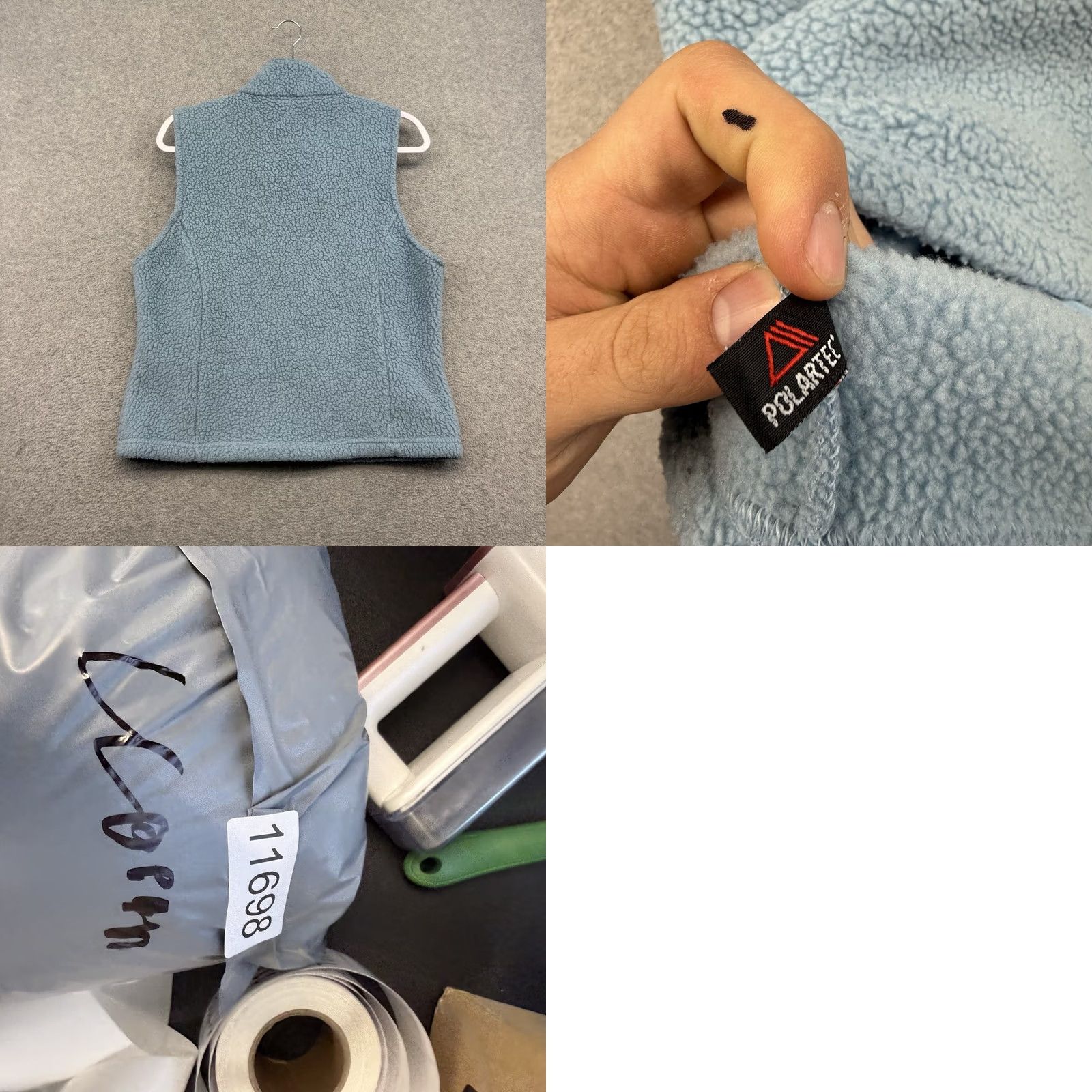 Vintage VINTAGE? No — L.L. Bean Womens Light Blue Sherpa Fleece Full Zip Sweater Vest M Polartec 0BCT2 Size M / US 6-8 / IT 42-44 - 8 Thumbnail