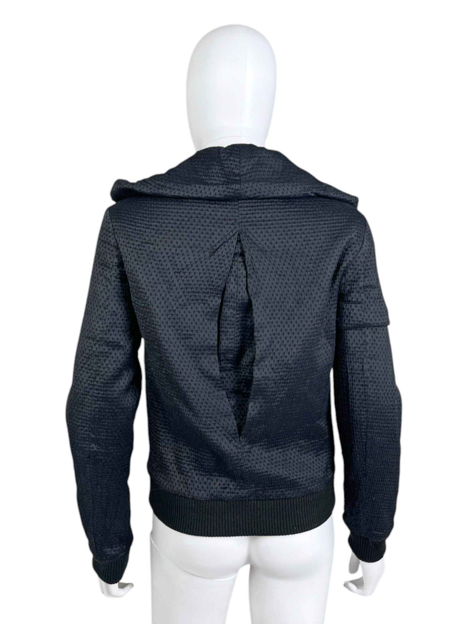 Hussein Chalayan Early 2000's Ruffle blue bomber jacket Size L / US 10 / IT 46 - 3 Thumbnail