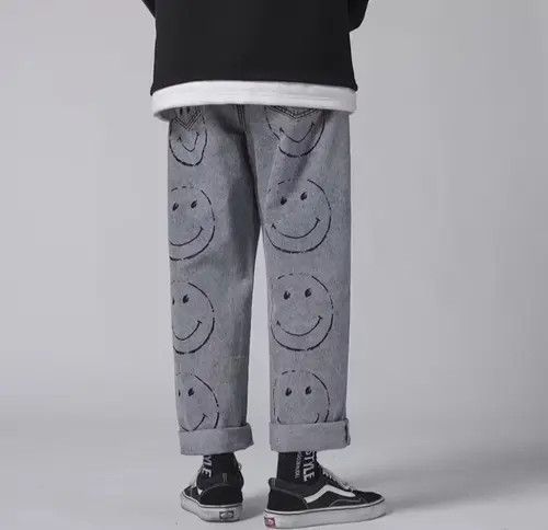 image of Vintage Smile Denim Jeans in Grey, Men's (Size 32)