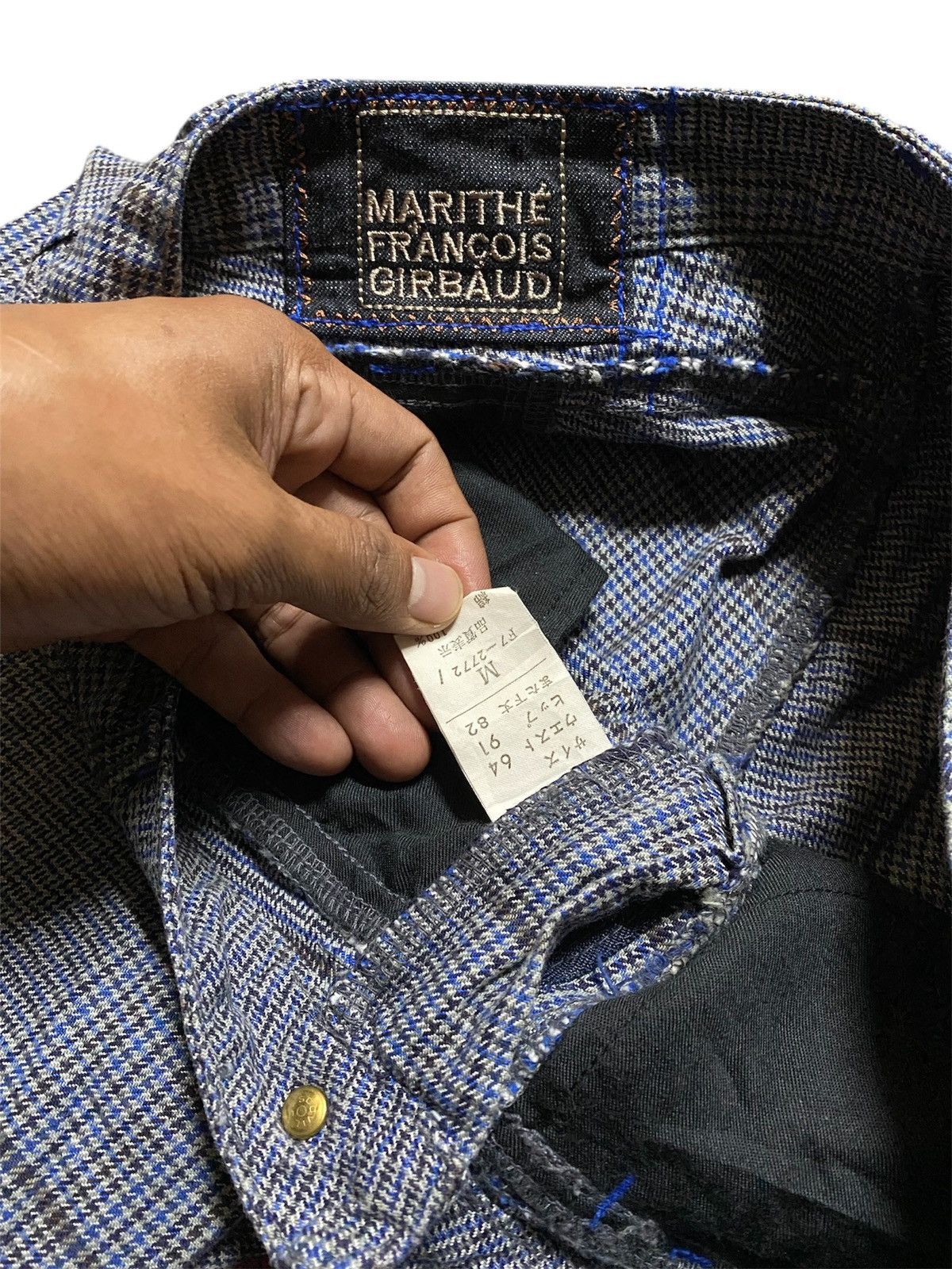 Marithe + Francois Girbaud Flared Marithe Franchois Girbaud Checkered Made in Italy Size 28" / US 6 / IT 42 - 6 Thumbnail