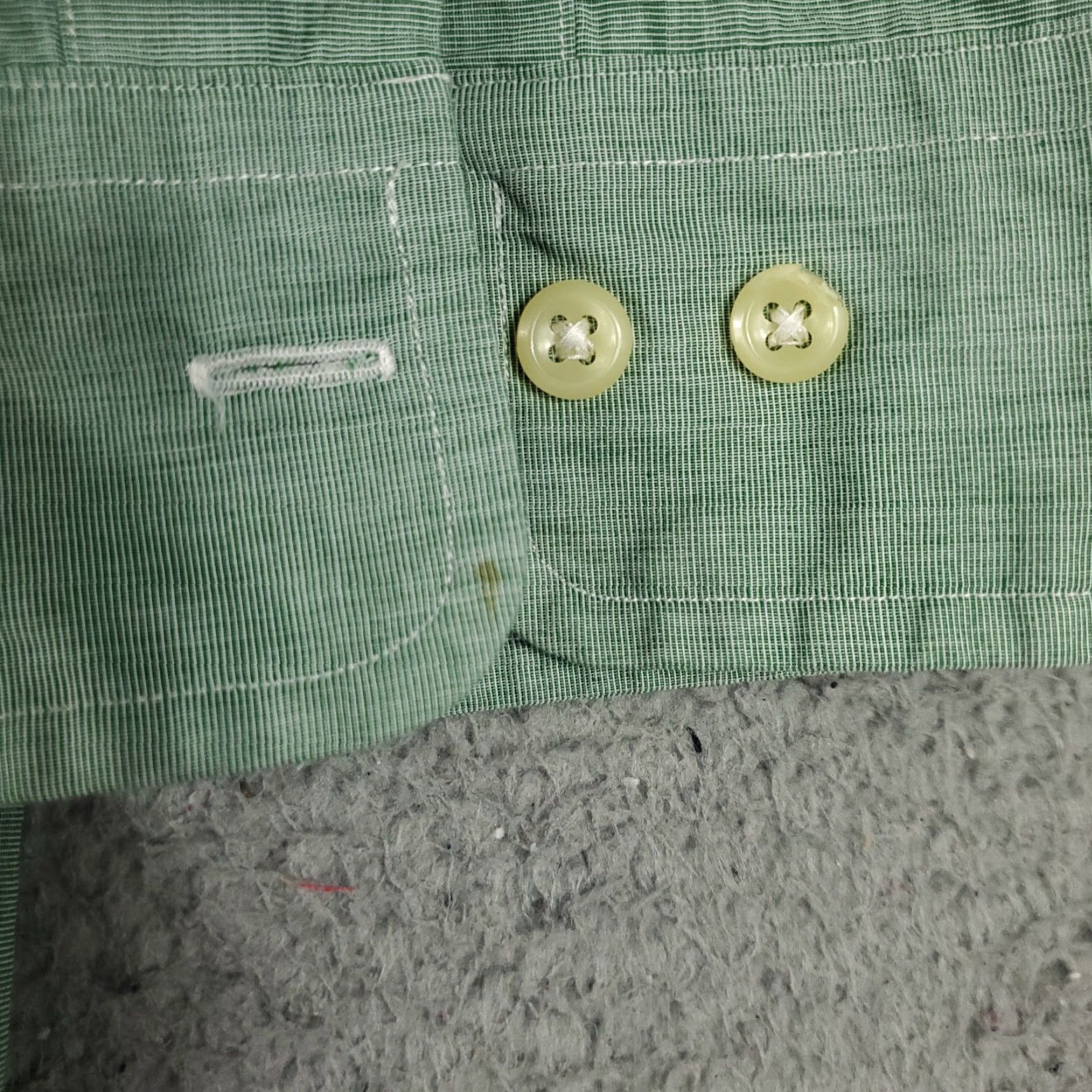 Ralph Lauren Ralph Lauren Shirt Adult 17 Green Button-Down Long Sleeve Cotton Solid Mens Size 46R - 7 Thumbnail