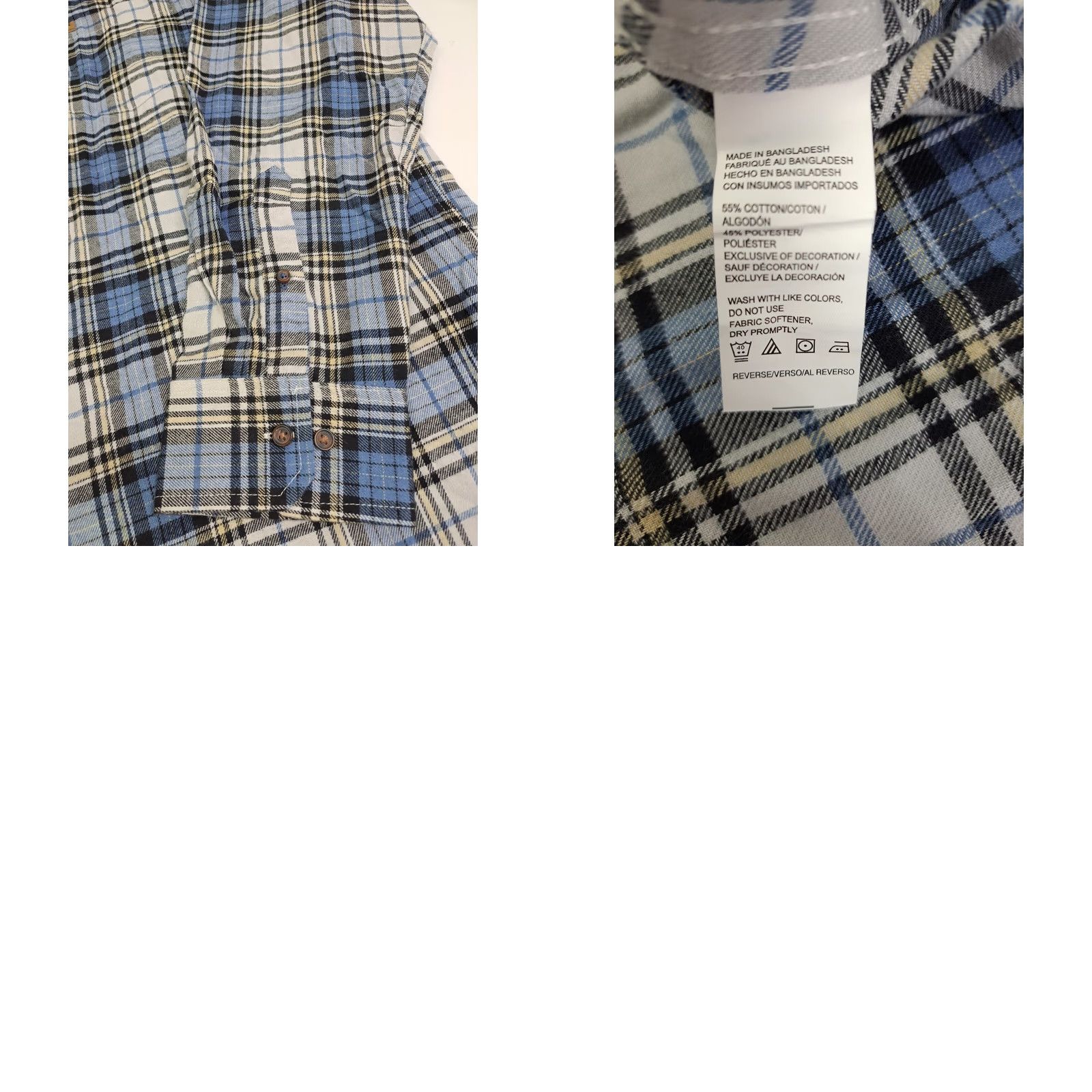 Izod NWT Izod Performance Stratton Flannel Mens Long Sleeve Button Down 2XL Blue Plaid Shirt Mens Regular 2XL Fall Winter Casual Workwear Travel Button-Up Size US XXL / EU 58 / 5 - 9 Thumbnail