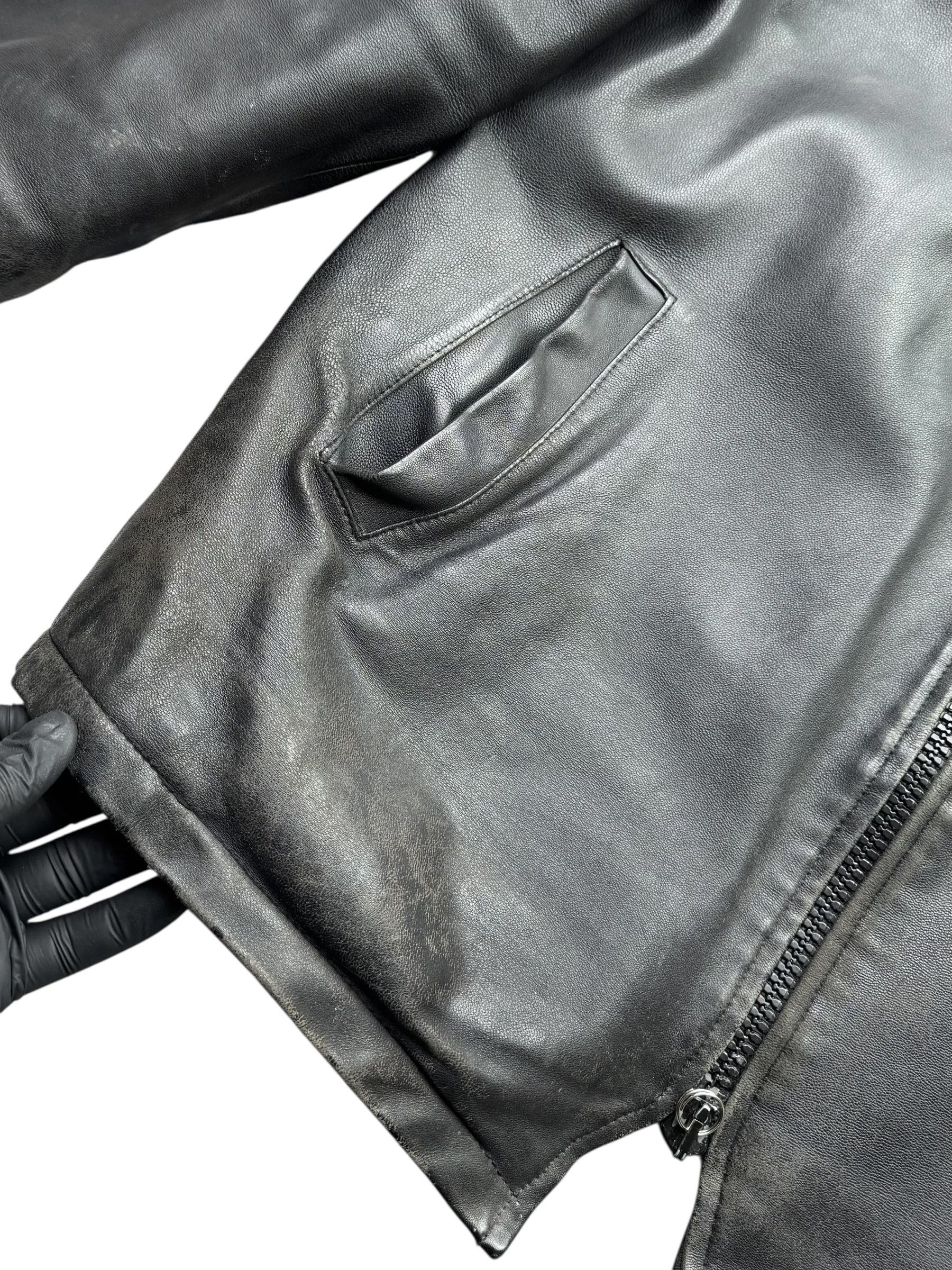 Vintage Y2K Leather Thrashed Jacket(V39) Size US M / EU 48-50 / 2 - 3 Thumbnail