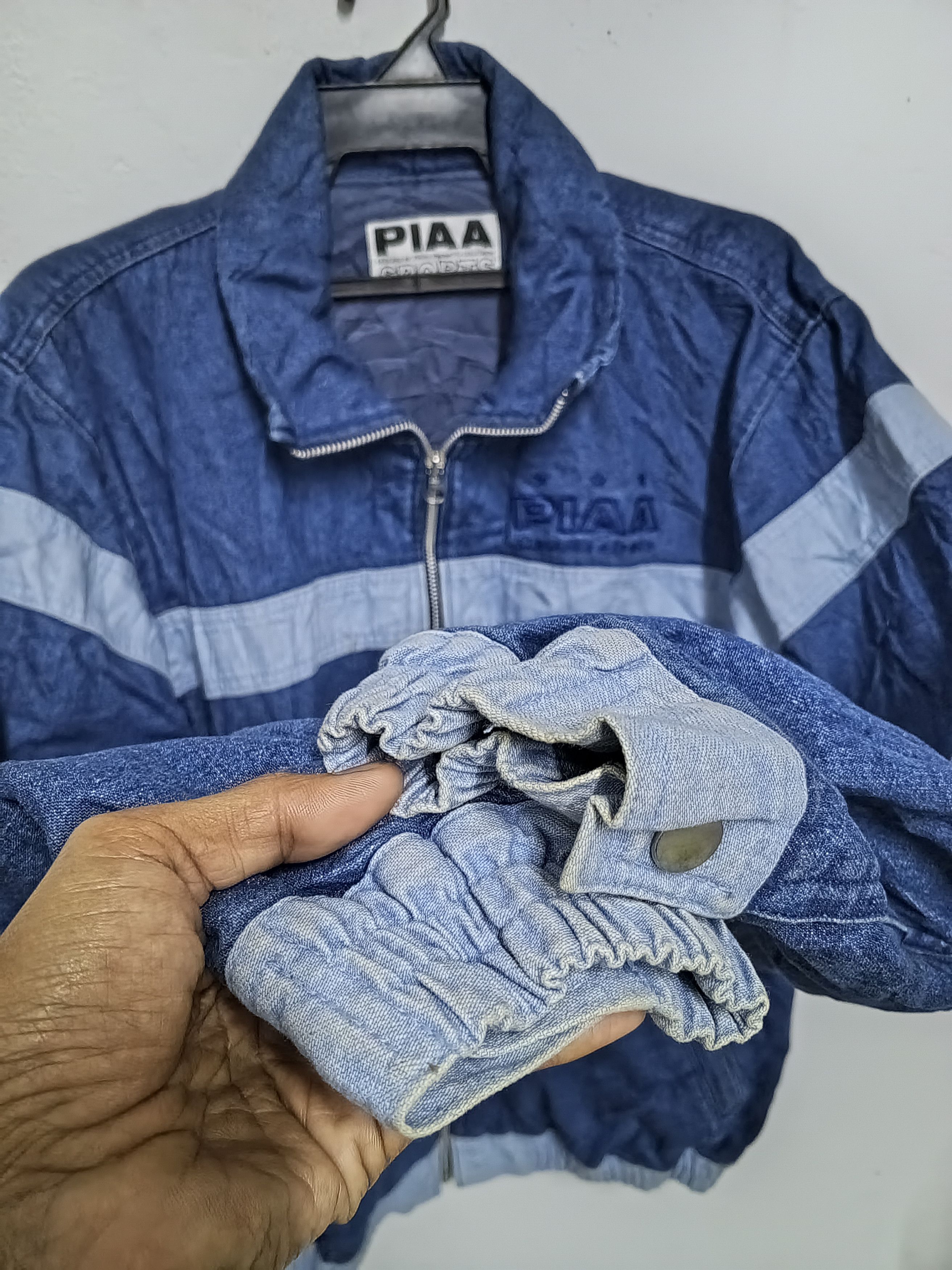 Vintage PIAA SPORT DENIM ZIPPER JACKET RARE Size US XL / EU 56 / 4 - 8 Thumbnail