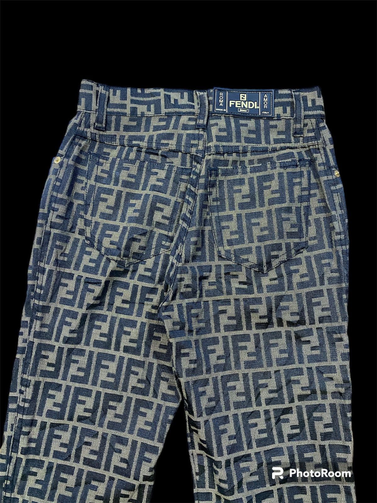 Fendi × Vintage 🖤BLACKDAY🖤Vintage Fendi Zucca Monogram Pants Size 26" / US 2 / IT 38 - 3 Thumbnail