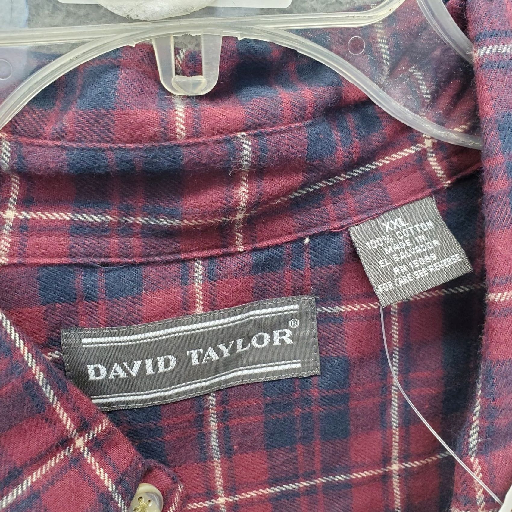 Vintage David Taylor Mens Flannel Shirt XXL Multi Plaid Long Sleeve Button-Down Shirt Size US XXL / EU 58 / 5 - 7 Thumbnail