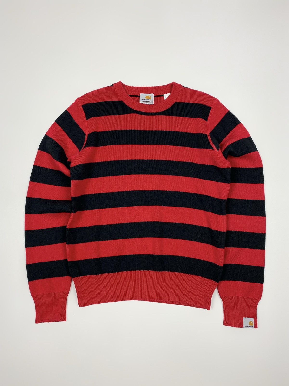 Carhartt Y2K Vintage Carhartt Red Balck Striped Alt Sailor Sweater S Size S / US 4 / IT 40 - 1 Thumbnail