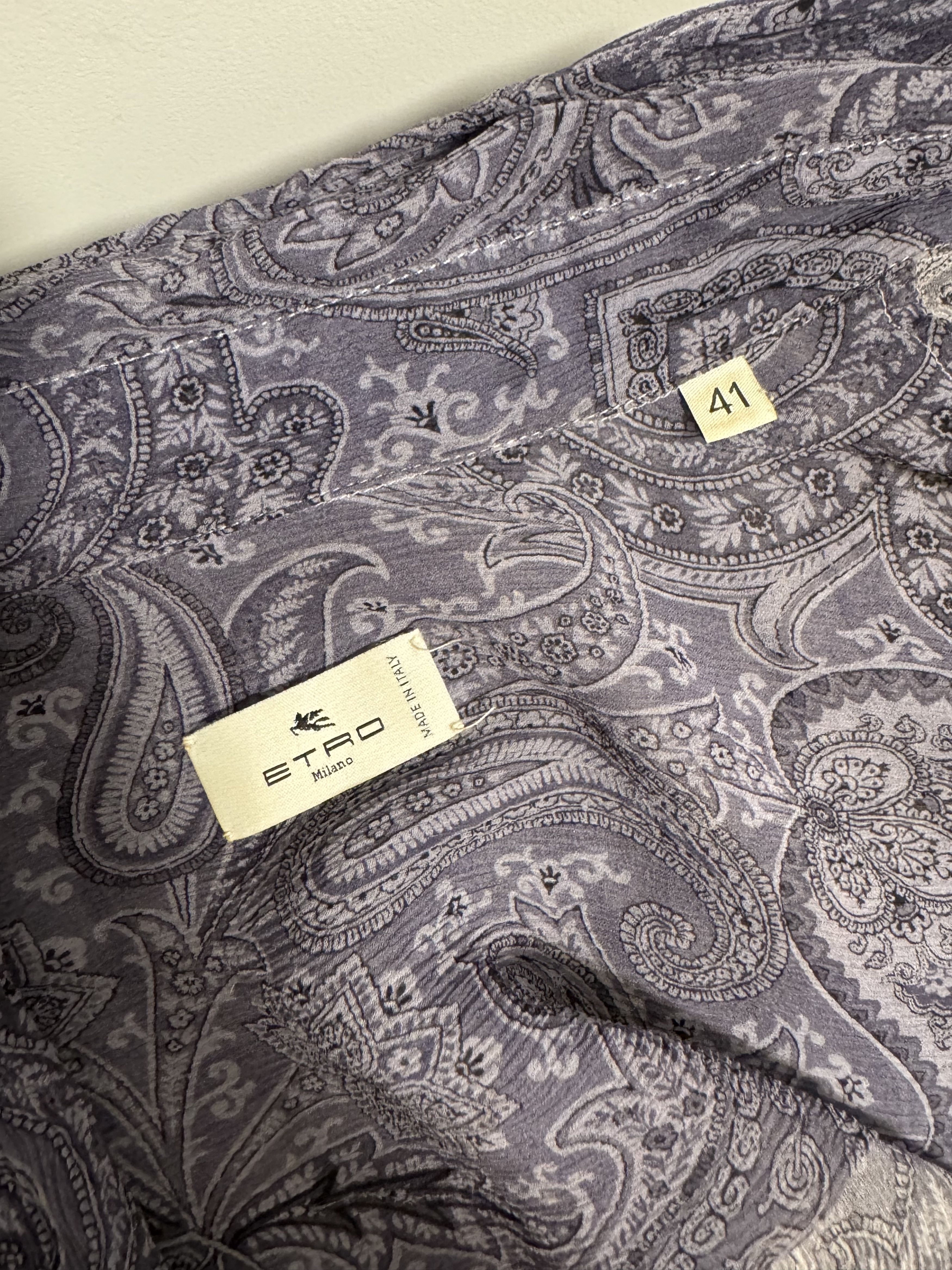 Etro ETRO SHORT SLEEVE BUTTON UP (SIZE 41) Size US XS / EU 42 / 0 - 3 Thumbnail