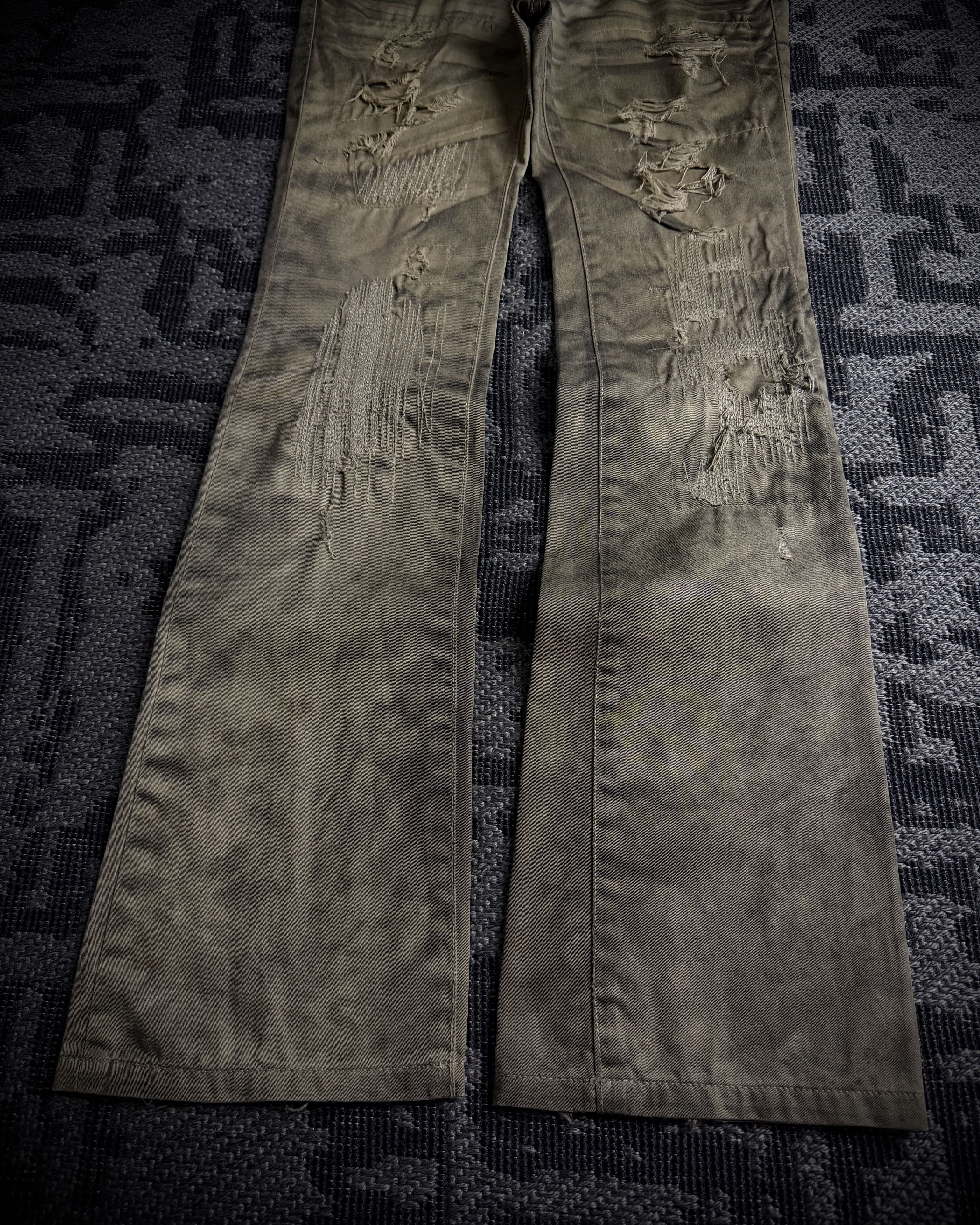 GOSTAR DE FUGA FUGA Washed Sand Heavy Stitch Distressed Bootcut Size US 31 - 5 Thumbnail