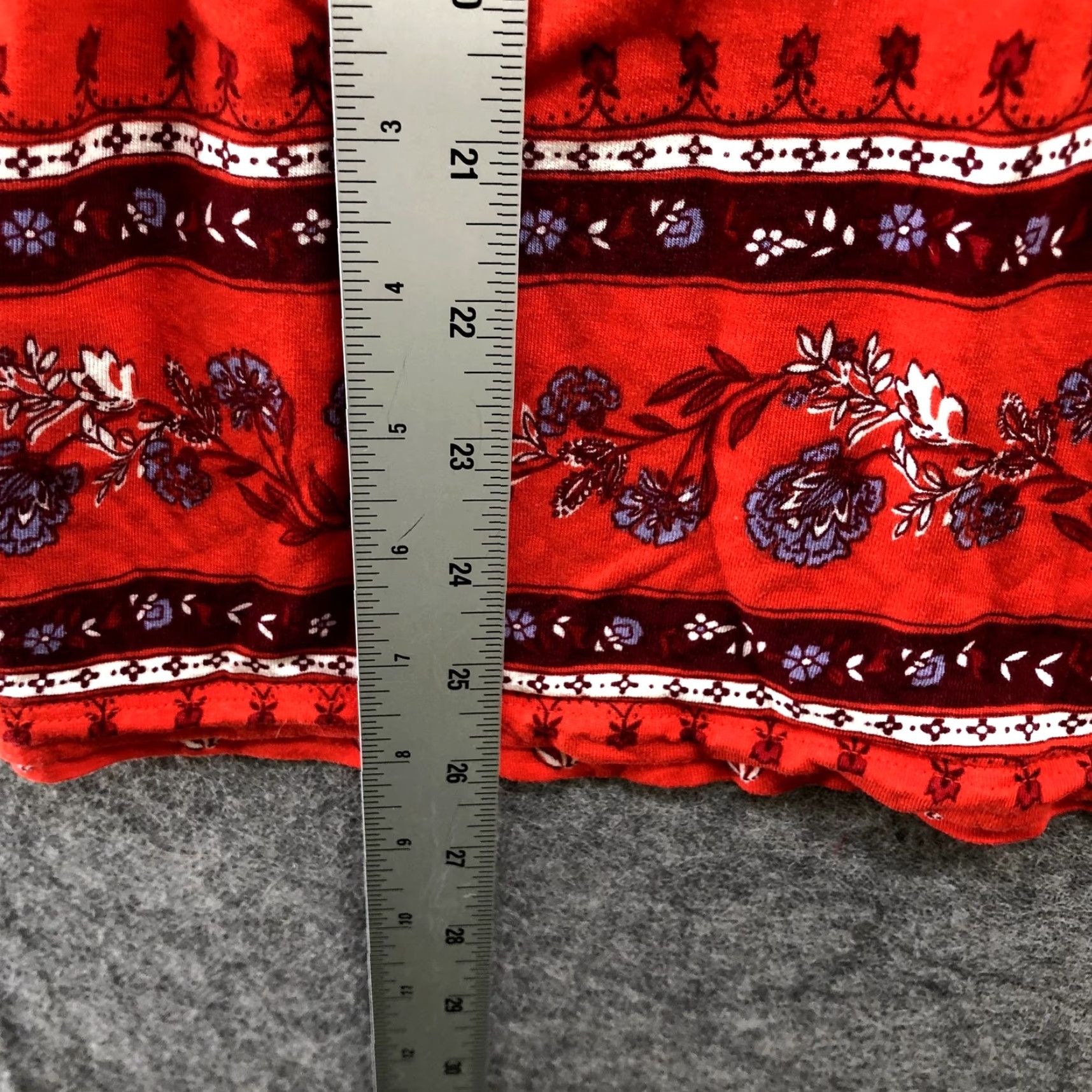 Old Navy Old Navy Cami Womens S Relaxed Tank Top Red Boho Print Sleeveless Size S / US 4 / IT 40 - 6 Thumbnail