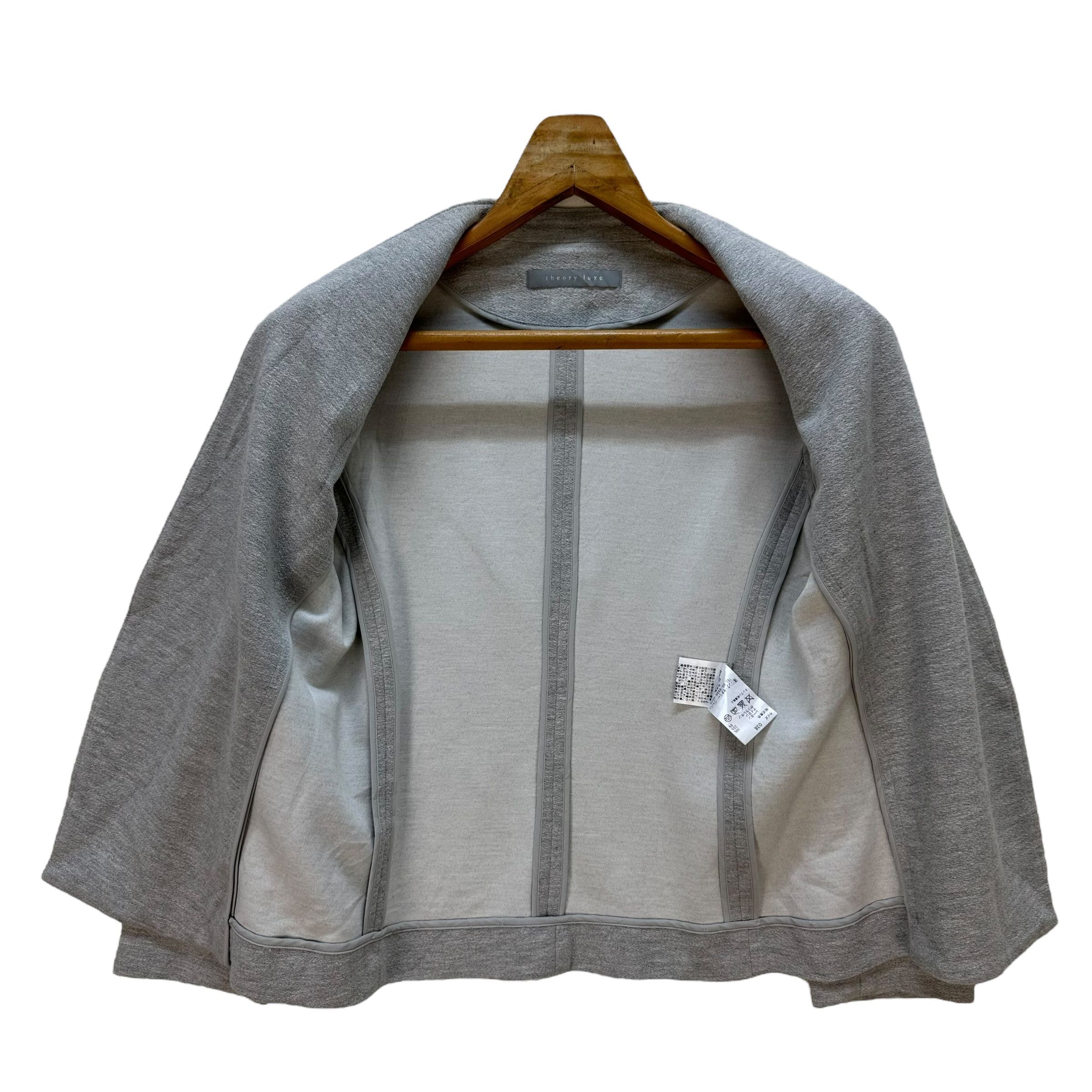 Theory THEORY LUXE Buttonless Gray Suit Jacket Blazer #A68-1628 Size S / US 4 / IT 40 - 6 Thumbnail