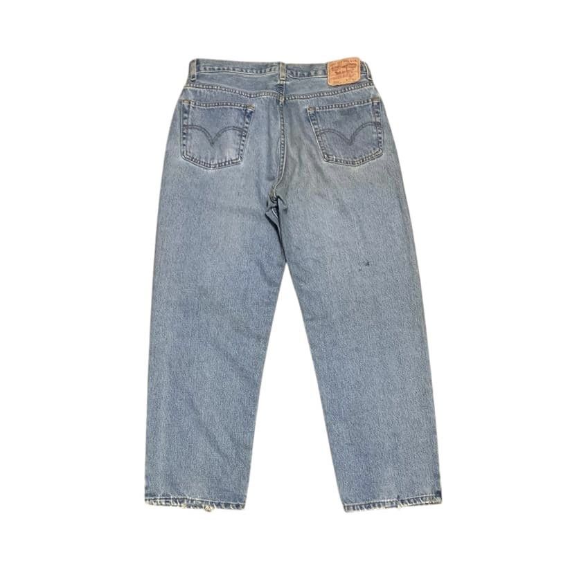 Levi's Vintage Levis 550 Relaxed Fit Faded Blue Jeans Size US 35 - 5 Thumbnail