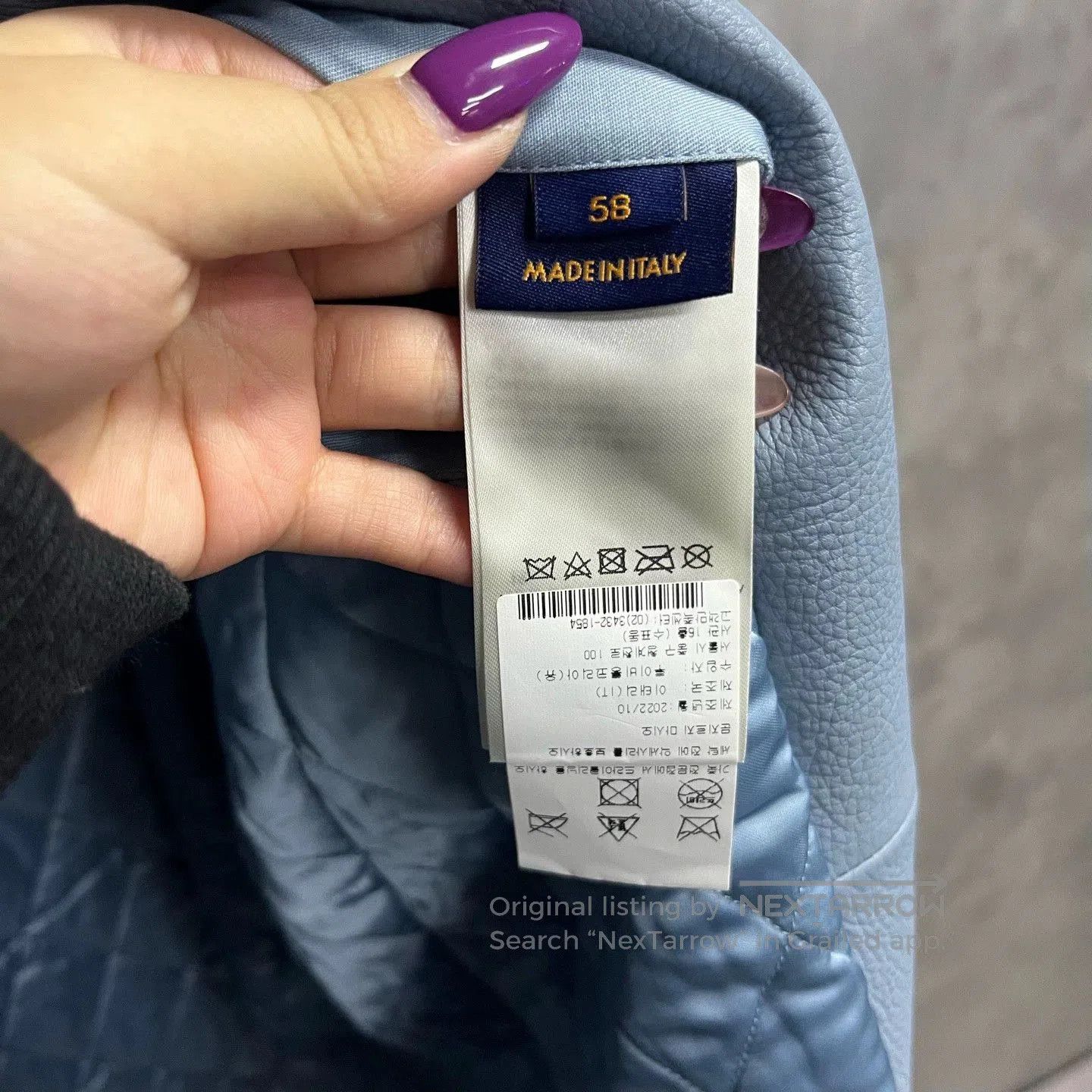 Louis Vuitton louis vuitton blue leather long coach jacket. Size US XXL / EU 58 / 5 - 3 Thumbnail