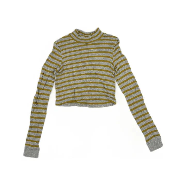 Alexander Wang Alexander Wang Striped Long Sleeve Crop Top 0079 Size S / US 4 / IT 40 - 1 Thumbnail