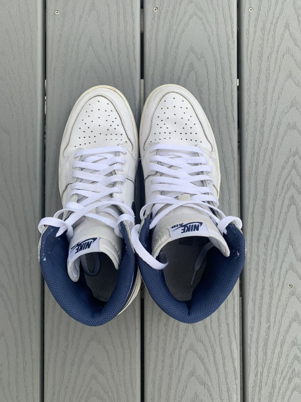 Jordan Brand Air Jordan 1 Retro High OG Metallic Navy 2016 Size US 11 / EU 44 - 3 Thumbnail
