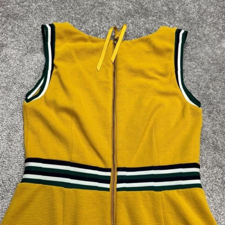 Boden Boden Dress Womens Midi Sheath 6R Mustard Yellow Knit Sleeveless Striped Vintage No Size M / US 6-8 / IT 42-44 - 6 Thumbnail