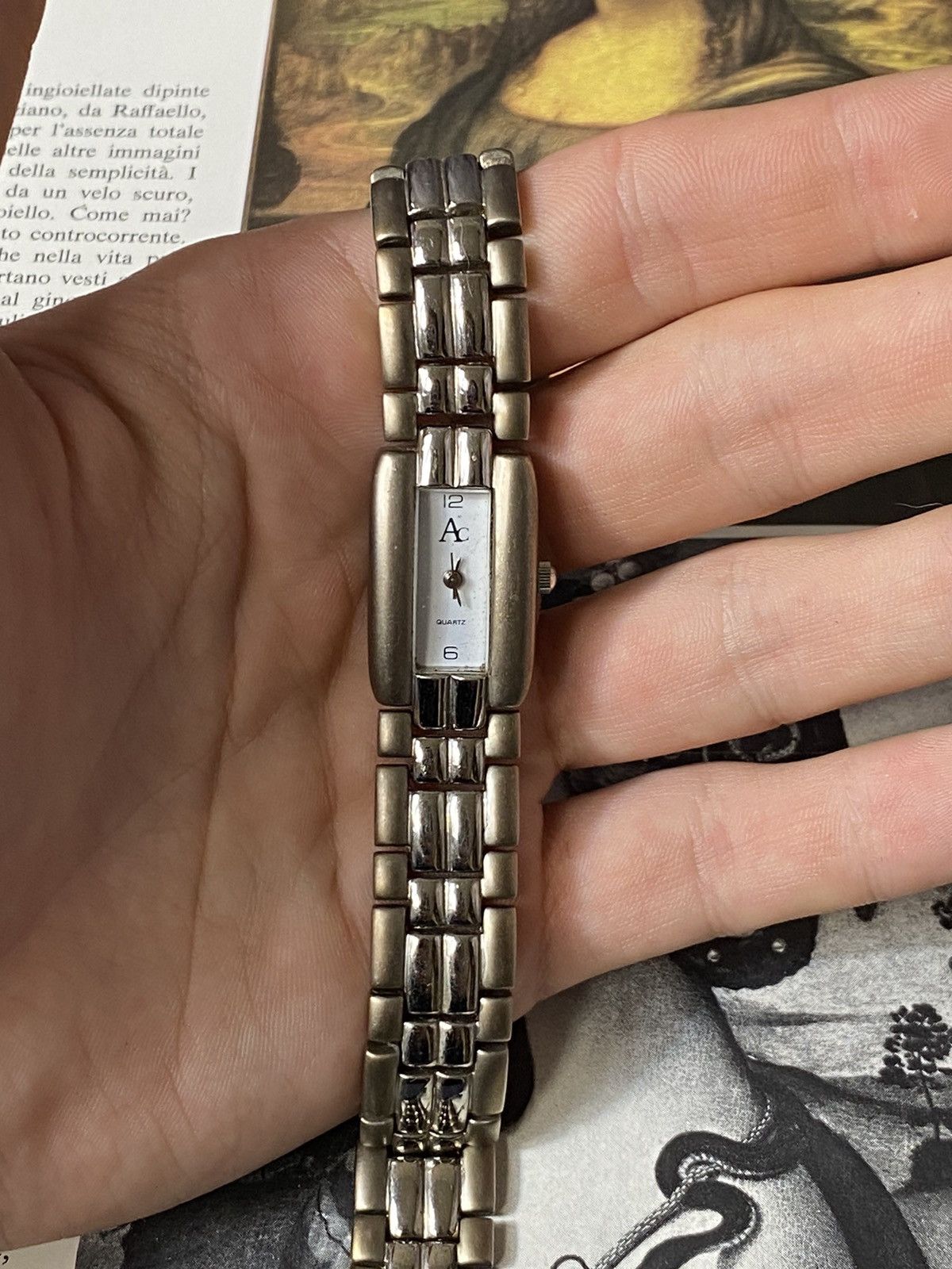Japanese Brand × Jewelry × Vintage Silver AC Quartz Watch Metal Bracelet Size ONE SIZE - 8 Thumbnail