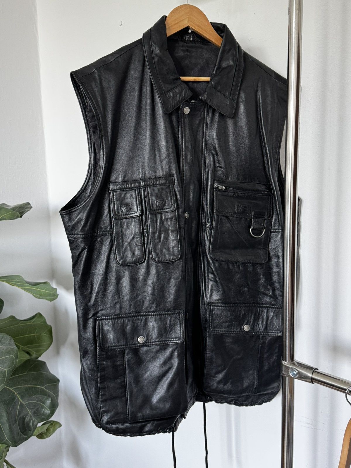 Other Leather Vest with Pockets Size US XXL / EU 58 / 5 - 4 Thumbnail
