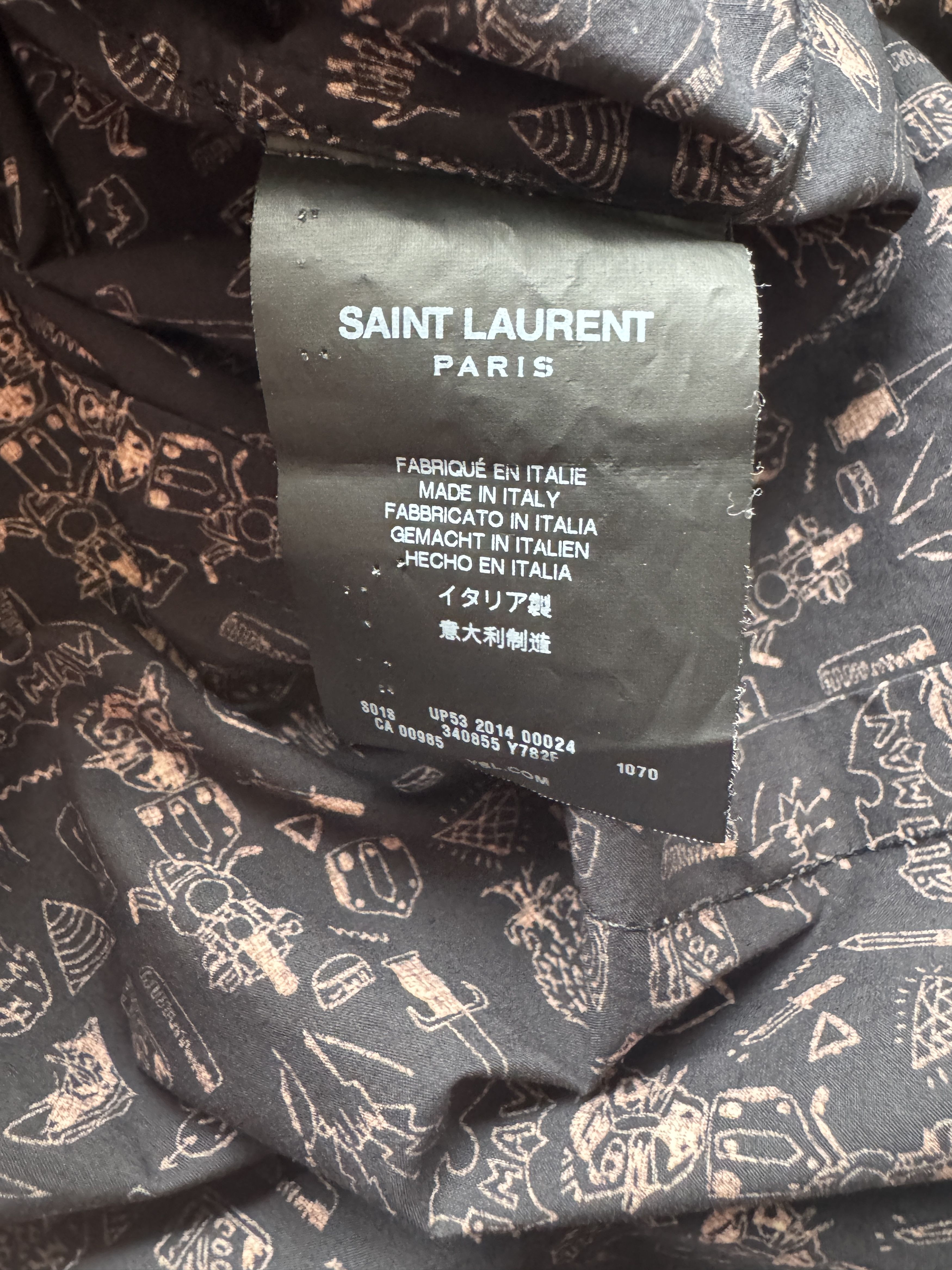 Saint Laurent Paris Hunx & Punx Doodle Button-Up Shirt Size US L / EU 52-54 / 3 - 13 Thumbnail