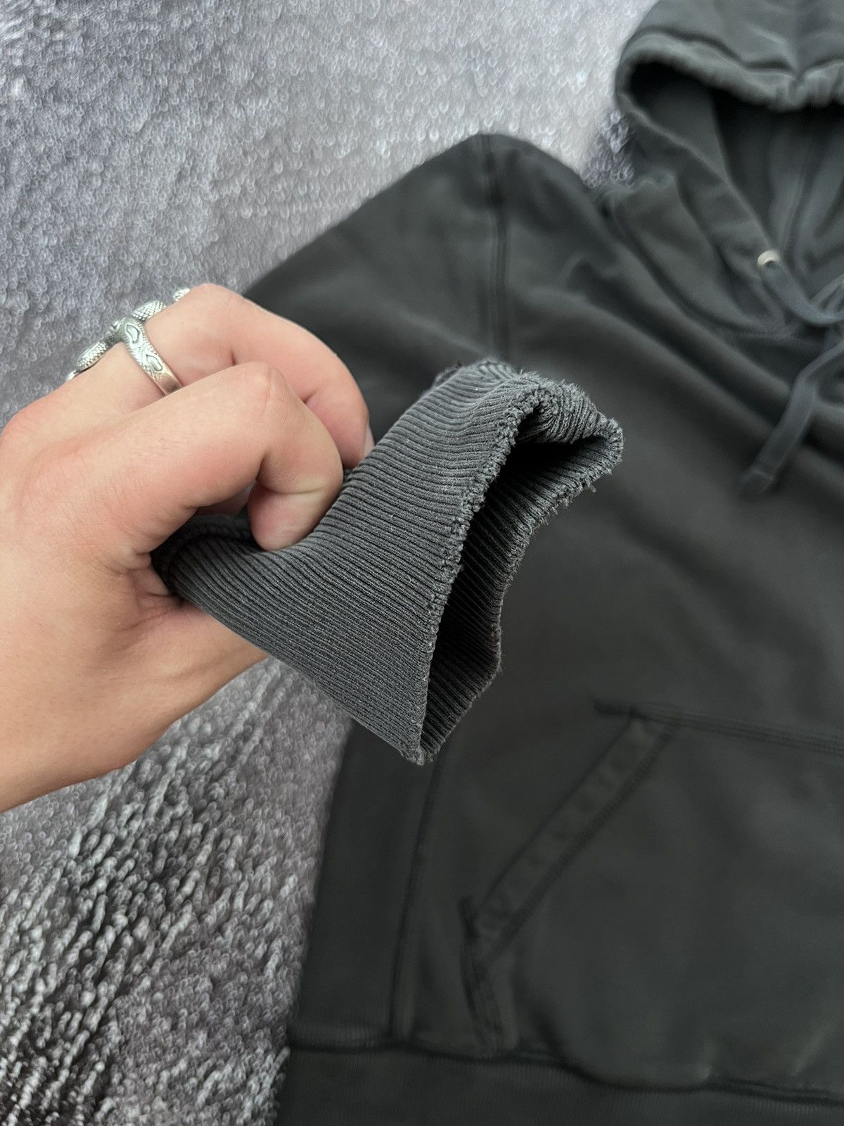 Nike Vintage Nike Y2K Full Black Faded Distressed Hoodie Size US M / EU 48-50 / 2 - 7 Thumbnail