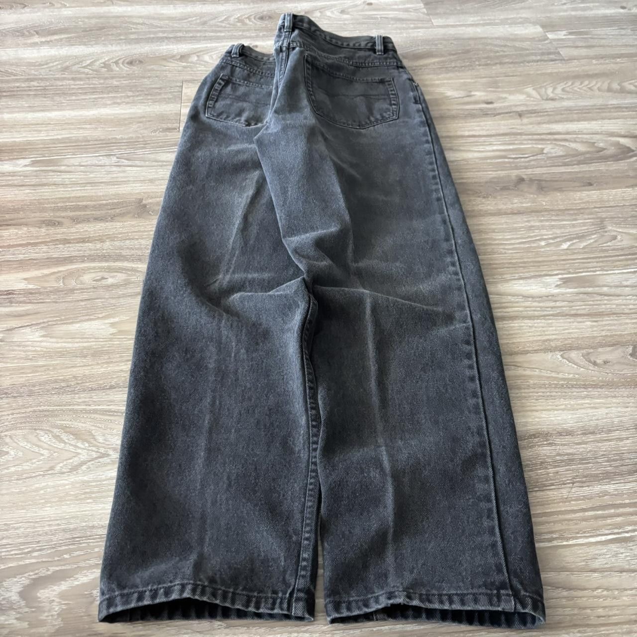 Japanese Brand Crazy Vintage 90s Black Grunge Essential Denim Jeans! 33x32 Size US 33 - 4 Thumbnail