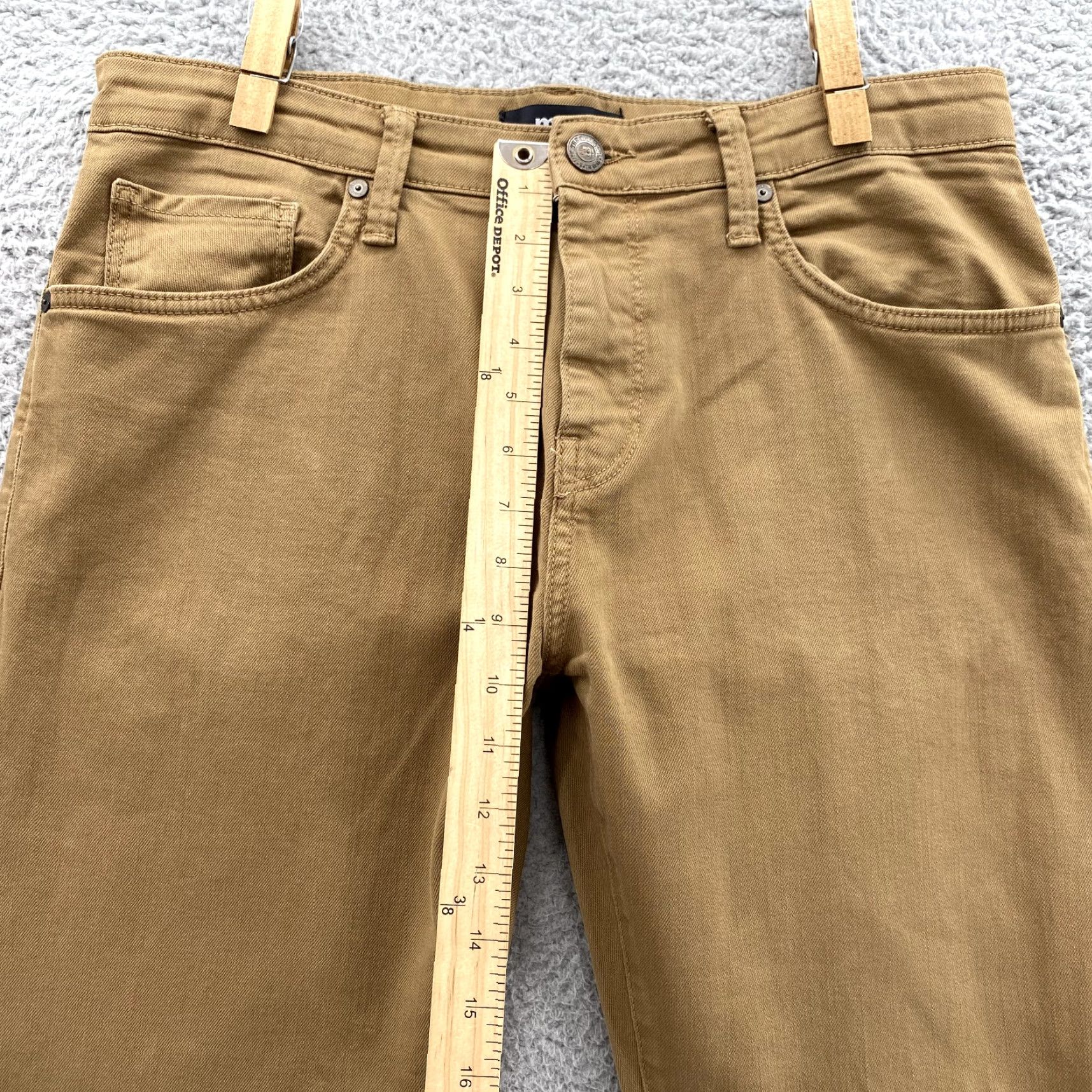 Vintage Mavi Jeans Zach Men's 32x31* Tan Twill Straight Travel Preppy Workwear Academia Jeans Size US 32 / EU 48 - 5 Thumbnail