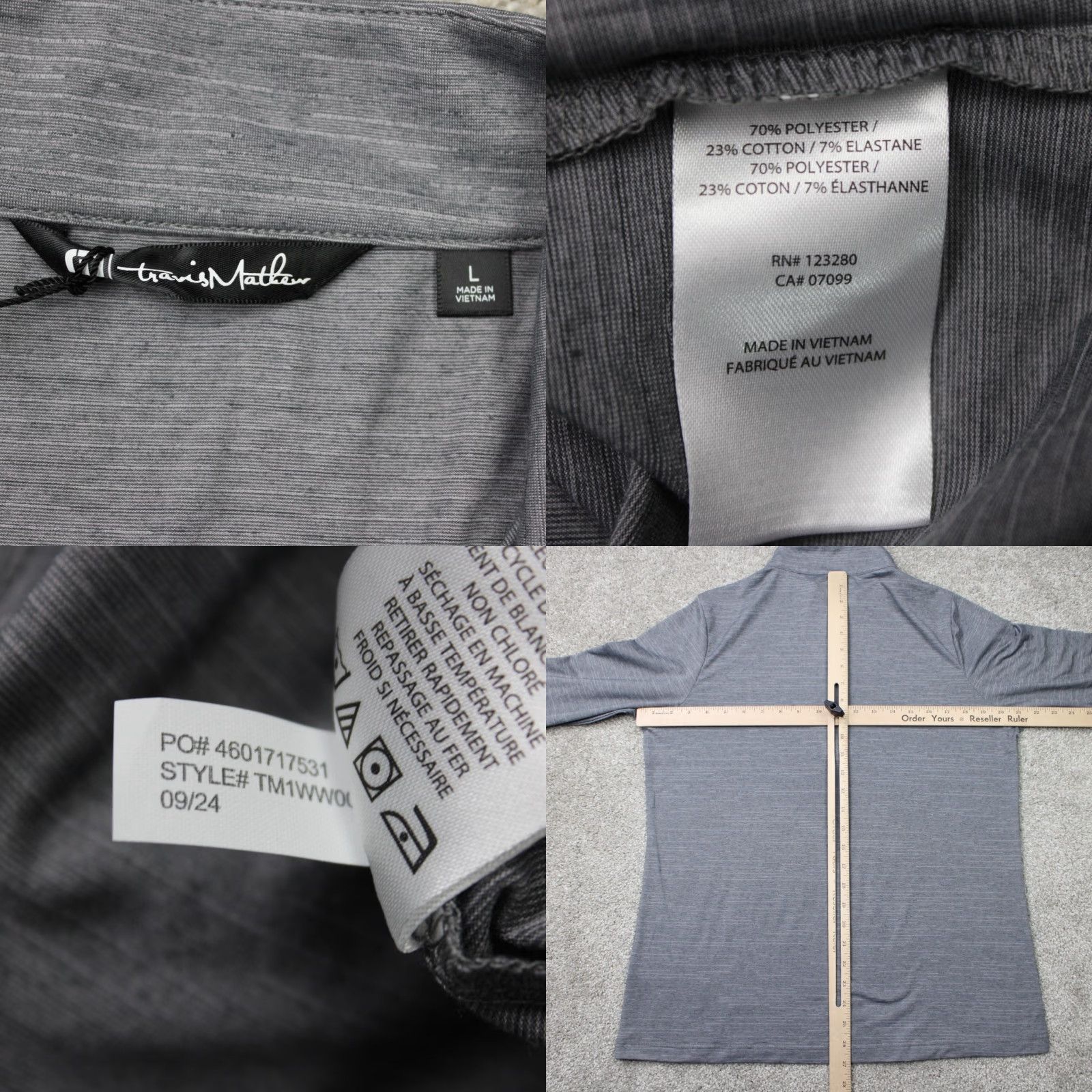 TravisMathew Travis Mathew Sweatshirt NWT Women Large Gray Crestview 1/4 Zip Golf Long Sleeve Size L / US 10 / IT 46 - 8 Thumbnail