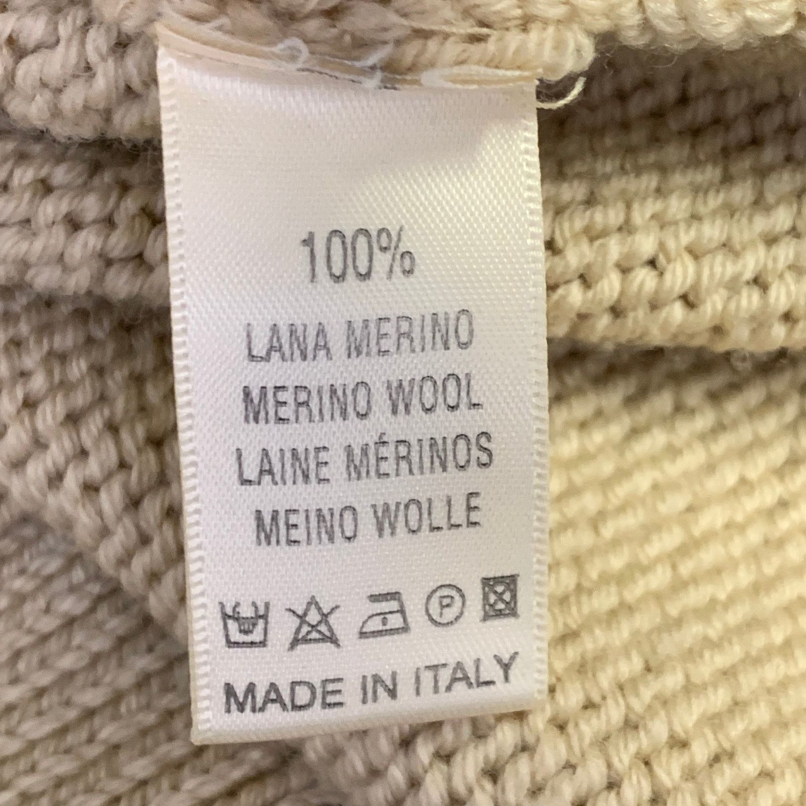 GRP GRP Size L Beige Knit Merino Wool Turtleneck Sweater Size US L / EU 52-54 / 3 - 11 Thumbnail