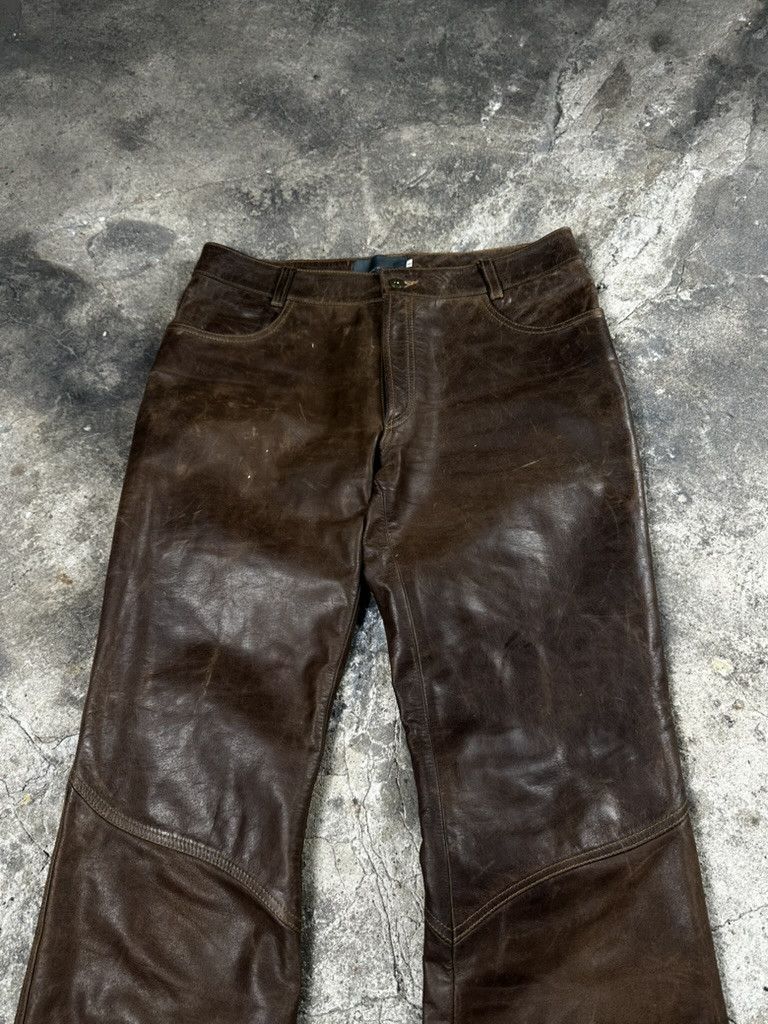 Vintage Vintage Y2k Leather Flaired Bootcut Pants 2000s 00s Size US 32 / EU 48 - 3 Thumbnail