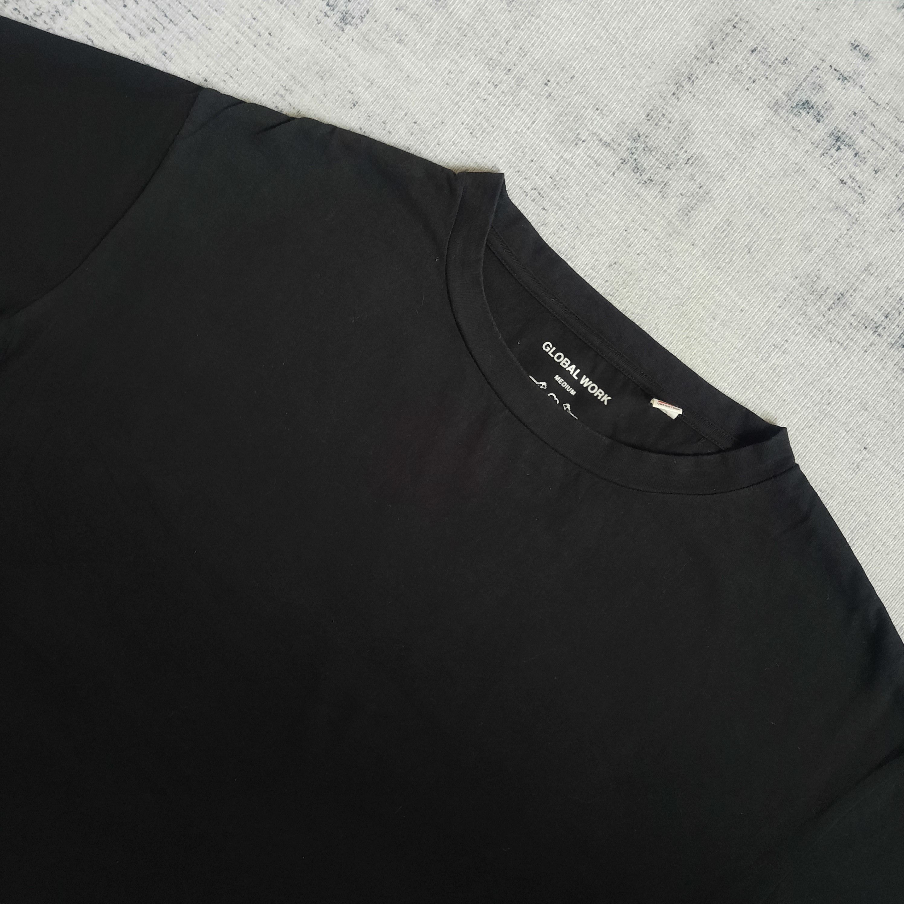 Global Work ⚒️ Japanese brand global work usa cotton zipper black tshirt Size US L / EU 52-54 / 3 - 2 Thumbnail