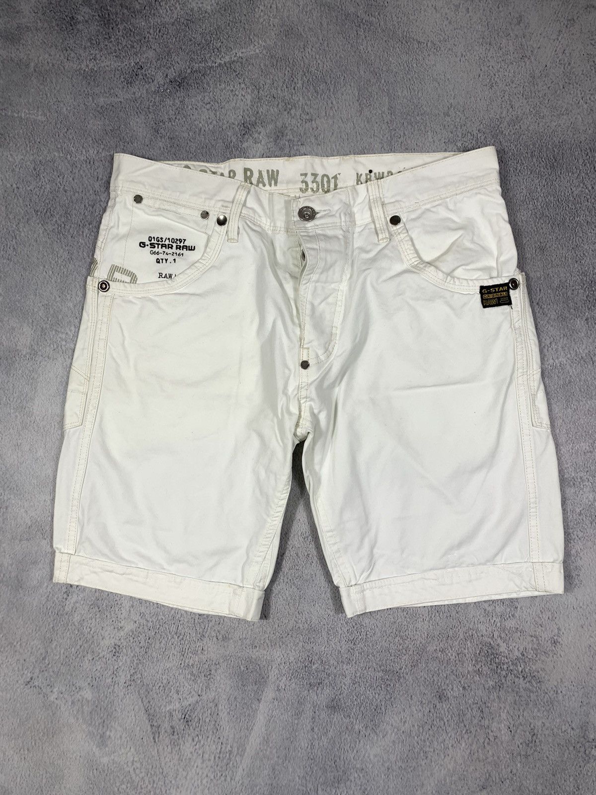 G-Star × Vintage Vintage Y2K G-Star Raw denim jeans shorts streetwear Size US 32 / EU 48 - 1 Thumbnail