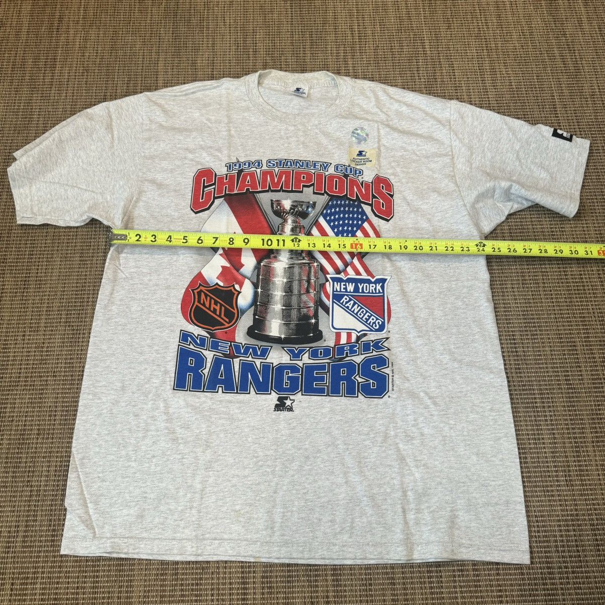 Starter × Vintage Vtg 1994 NY Rangers Stanley Cup Champions Starter Shirt NWT Size US XL / EU 56 / 4 - 8 Thumbnail