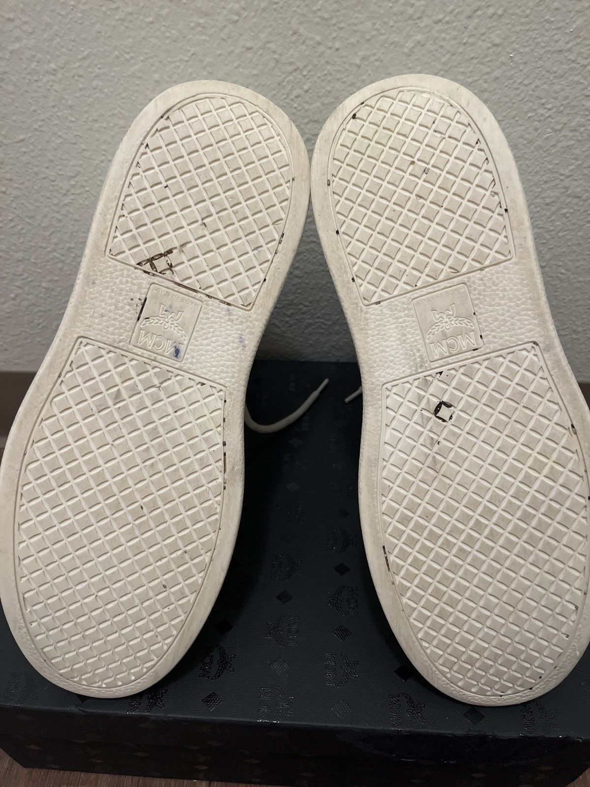 MCM MCM High Top Sneakers Big Logo Luxury Shoes With Box Men 45 Size US 11.5 / EU 44-45 - 6 Thumbnail